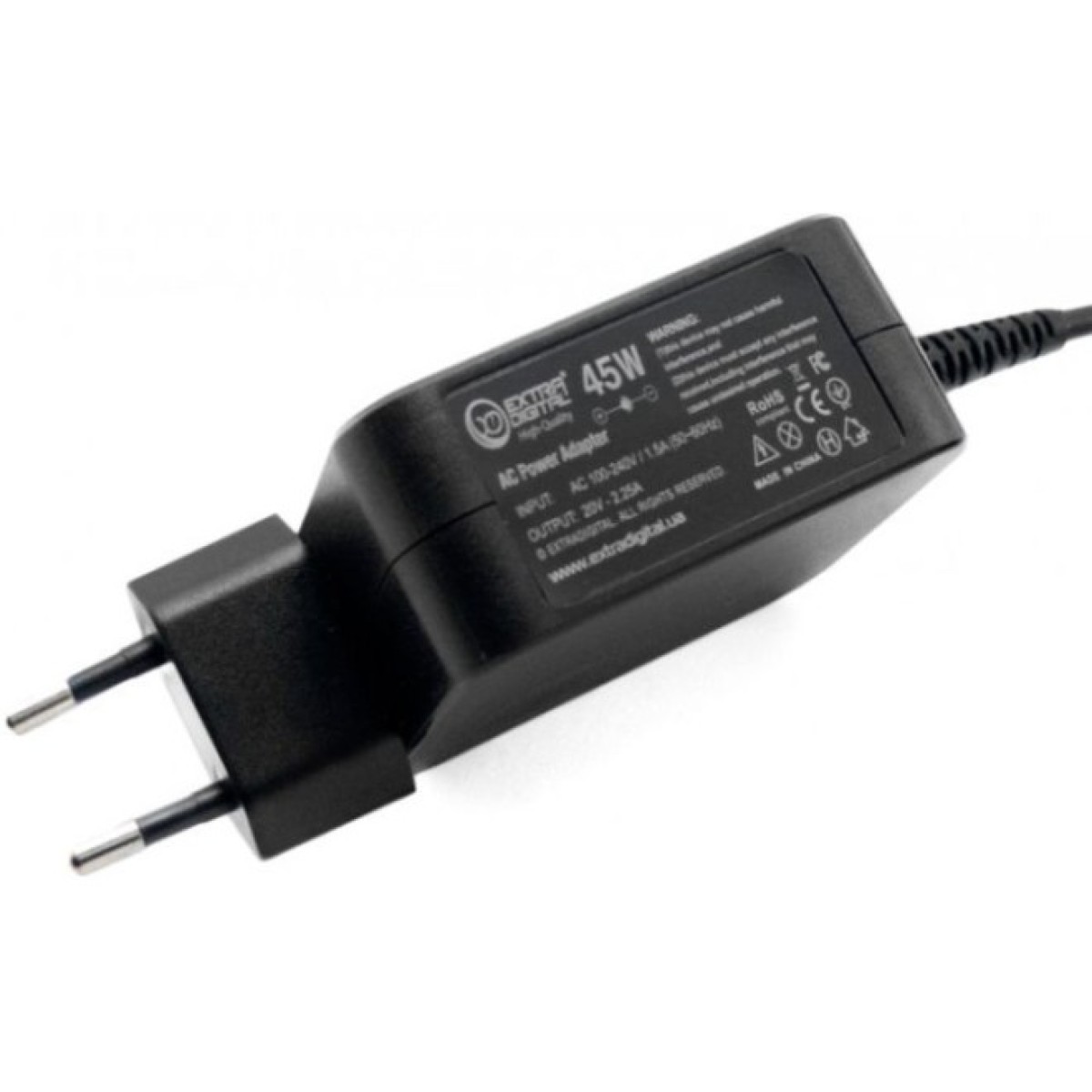 Блок живлення до ноутбуку Extradigital Lenovo 20V, 2.25A, 45W (4.0x1.7) High Quality (PSL3865) 98_98.jpg - фото 3
