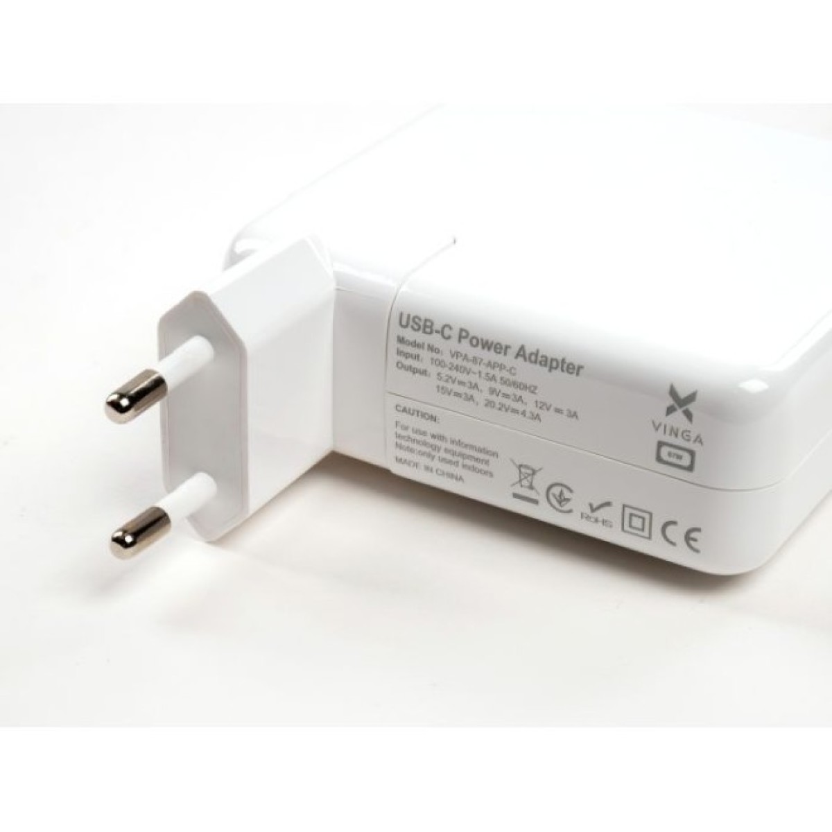 Блок питания к ноутбуку Vinga Apple 87W 5.2V3A/9V3A/12V3A/15V3A/20.2V4.3A USB-C (VPA-87-APP-C) 98_98.jpg - фото 3