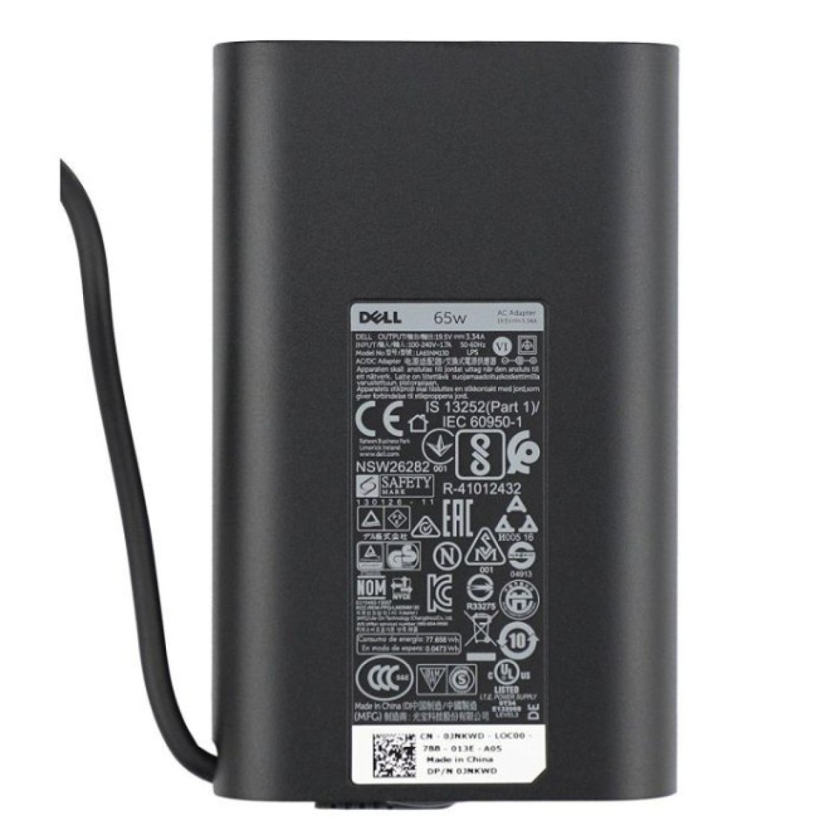 Блок живлення до ноутбуку Dell 65W Oval 19.5V 3.34A роз'єм 7.4/5.0 (pin inside) (LA65NM130) 98_98.jpg - фото 5