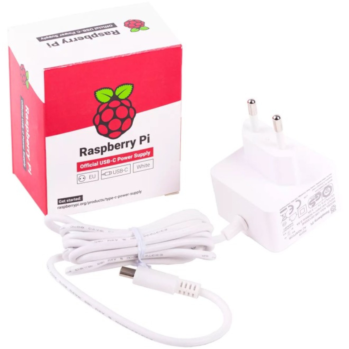 Блок живлення для Raspberry Pi 5В/3А USB-C білий оригінальний (SC0753) 98_98.jpg - фото 2