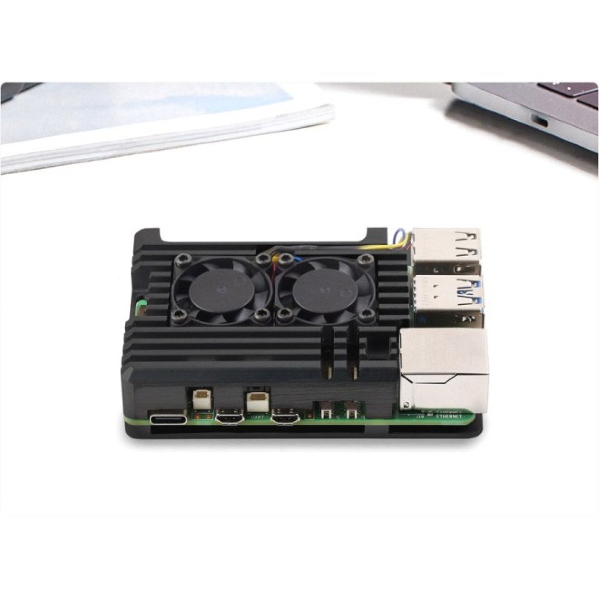 Корпус для Raspberry Pi 5 алюминиевый с 2-мя вентиляторами (RA787) 98_98.jpg - фото 7