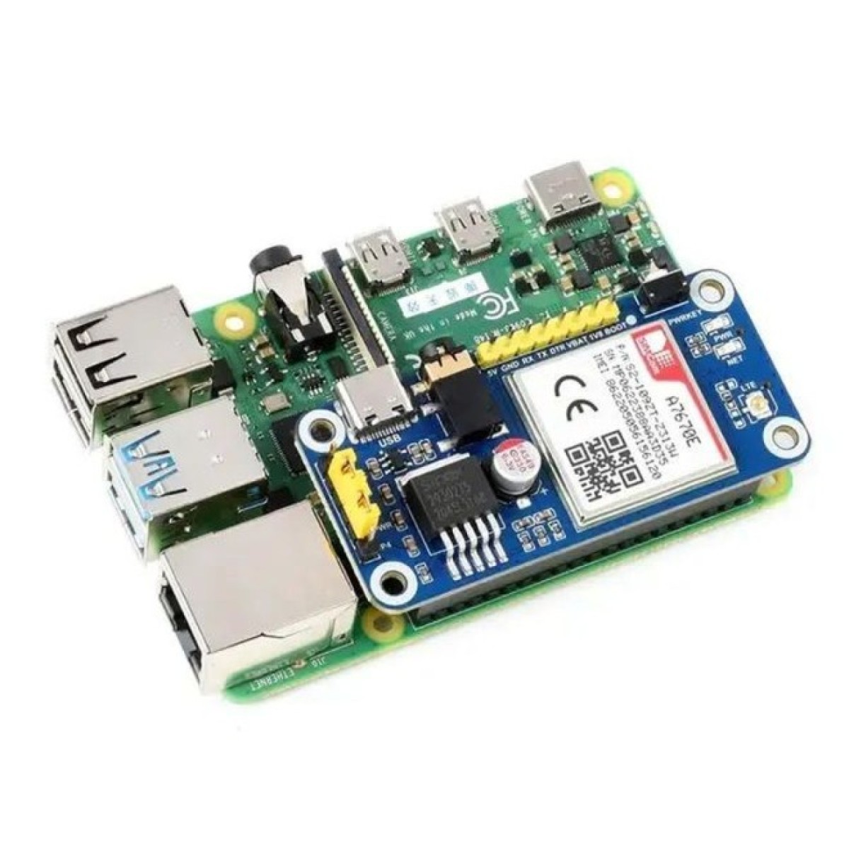 Плата расширения Waveshare Raspberry Pi A7670E LTE Cat-1 HAT (WAV-20049) 98_98.jpg - фото 4