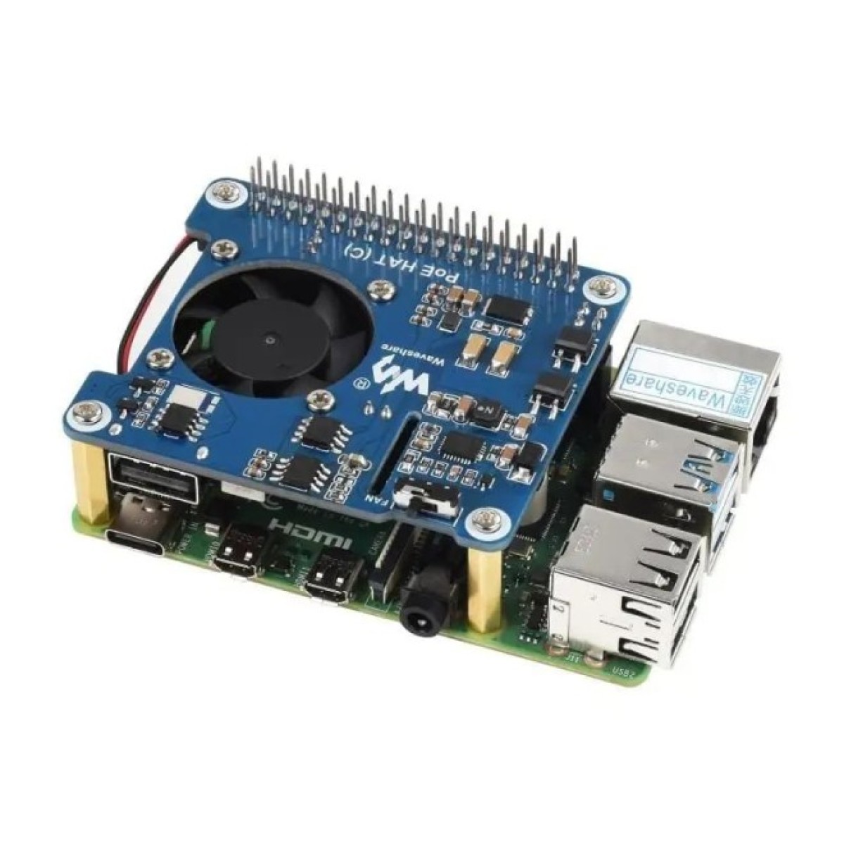 Плата расширения Waveshare PoE HAT для Raspberry Pi 4 (WAV-19445) 98_98.jpg - фото 5