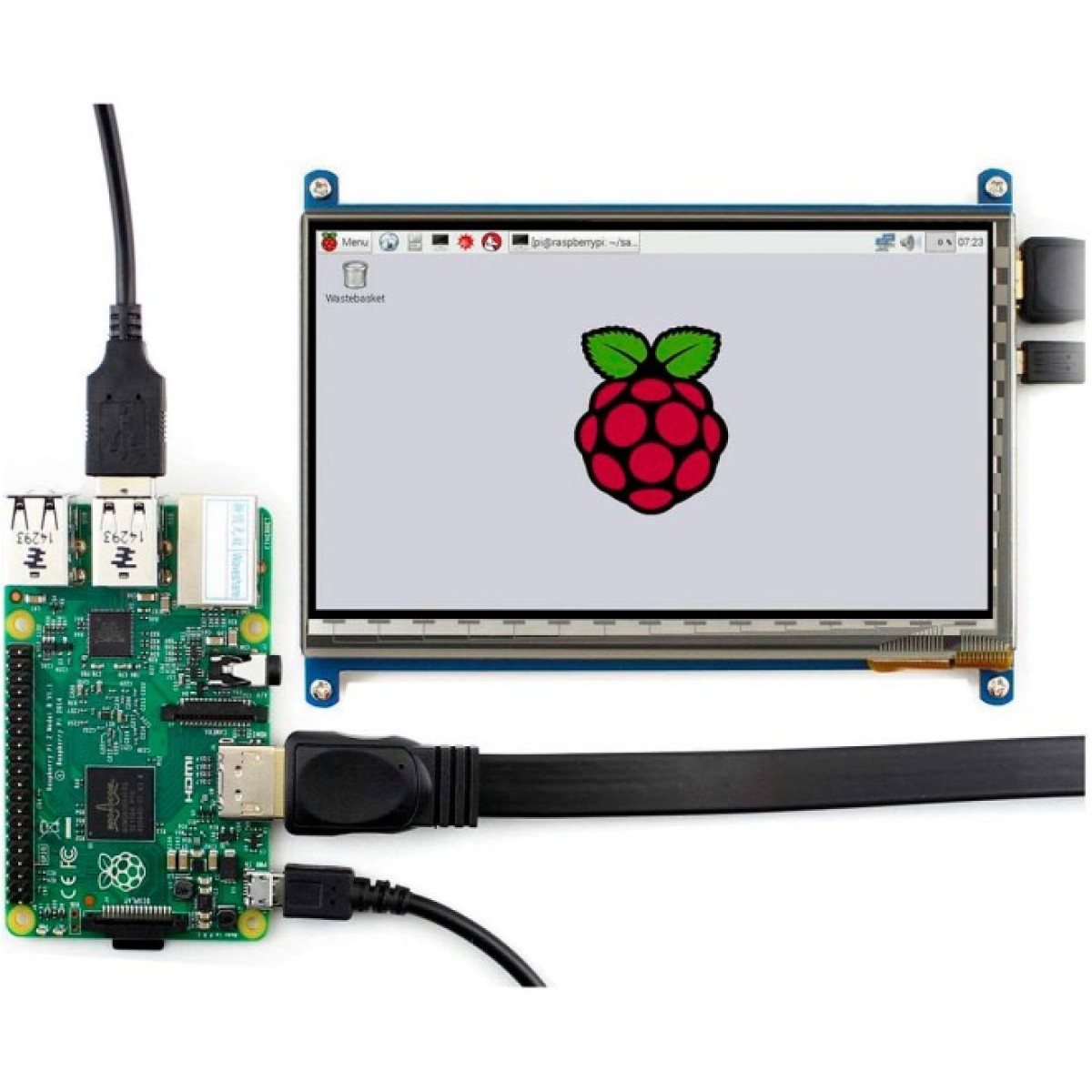 Экран Waveshare 7" 1024x600 LCD IPS емкостный TS HDMI для Raspberry Pi (WAV-11199) 98_98.jpg - фото 3