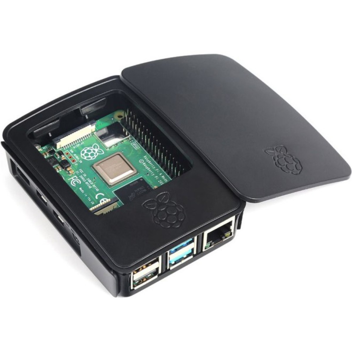 Корпус офіційний для Raspberry Pi 4B, сіро-чорний  (SC0230) 98_98.jpg - фото 3