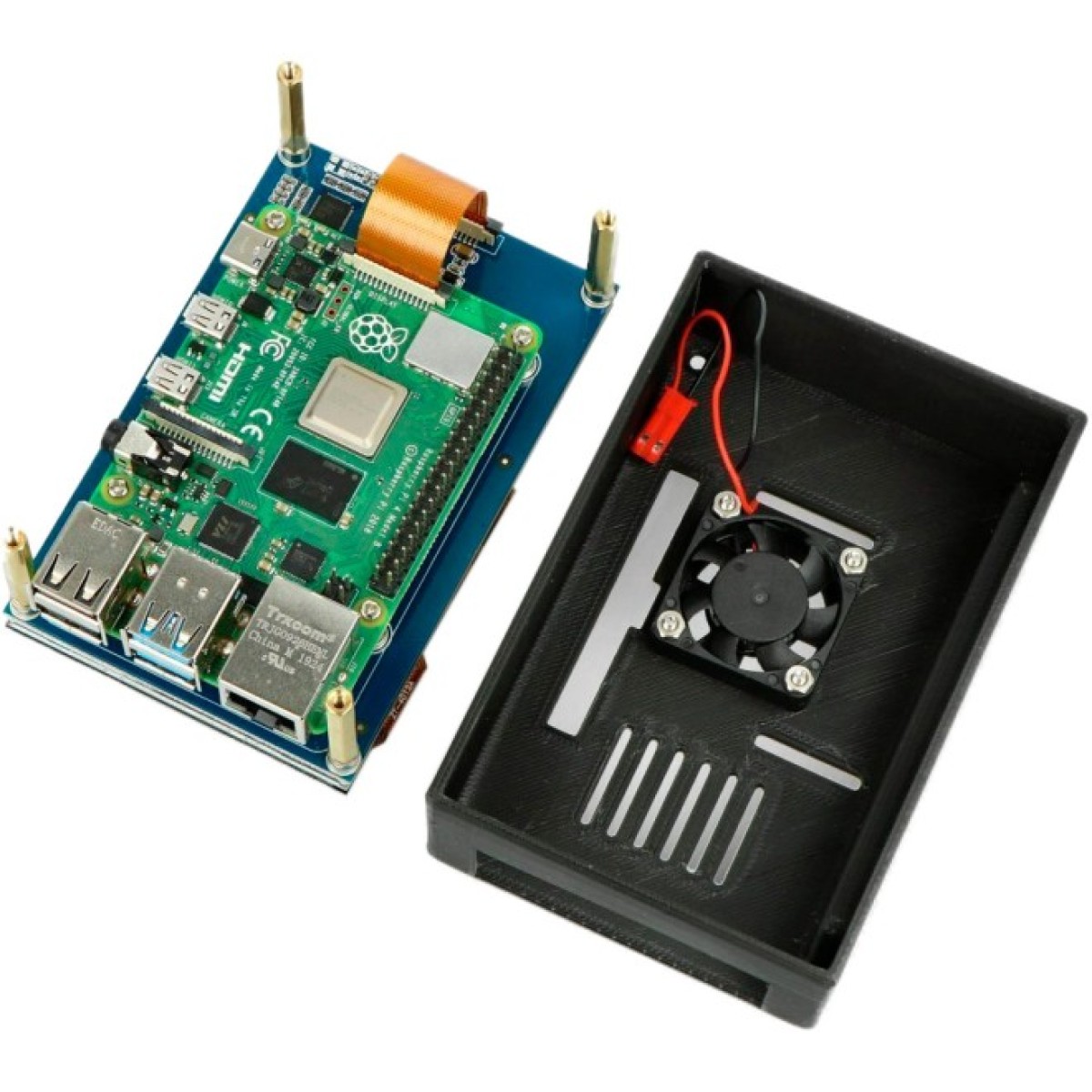 Корпус з екраном Waveshare 4.3" 800×480 LCD IPS Capacitive TS MIPI DSI для Raspberry Pi 4B (RJ050) 98_98.jpg - фото 8