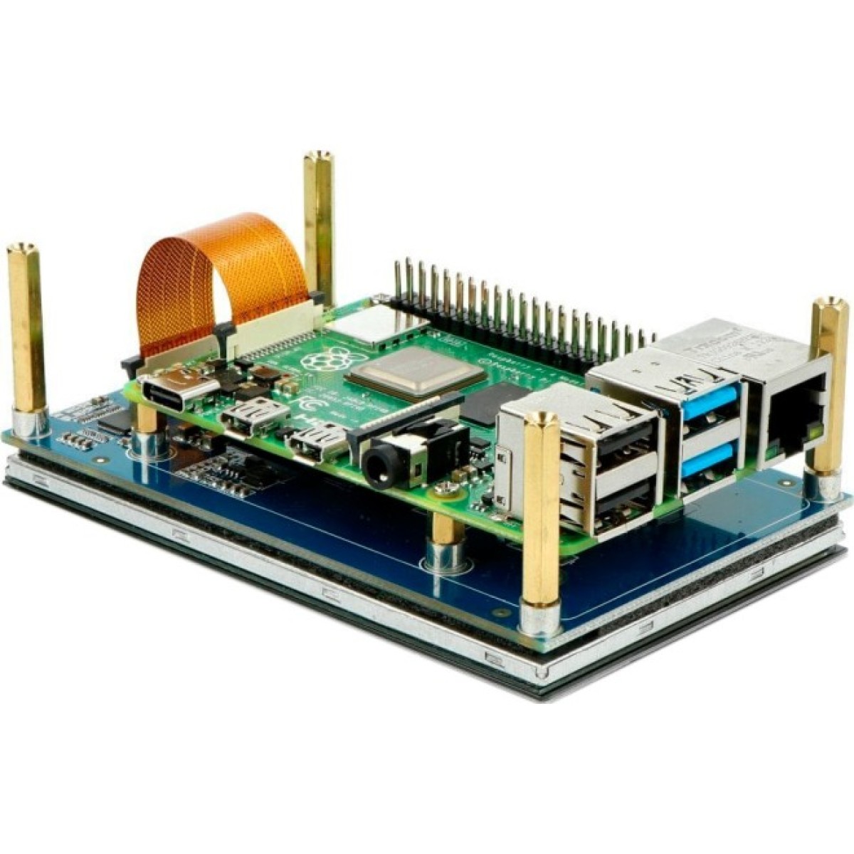 Корпус з екраном Waveshare 4.3" 800×480 LCD IPS Capacitive TS MIPI DSI для Raspberry Pi 4B (RJ050) 98_98.jpg - фото 9