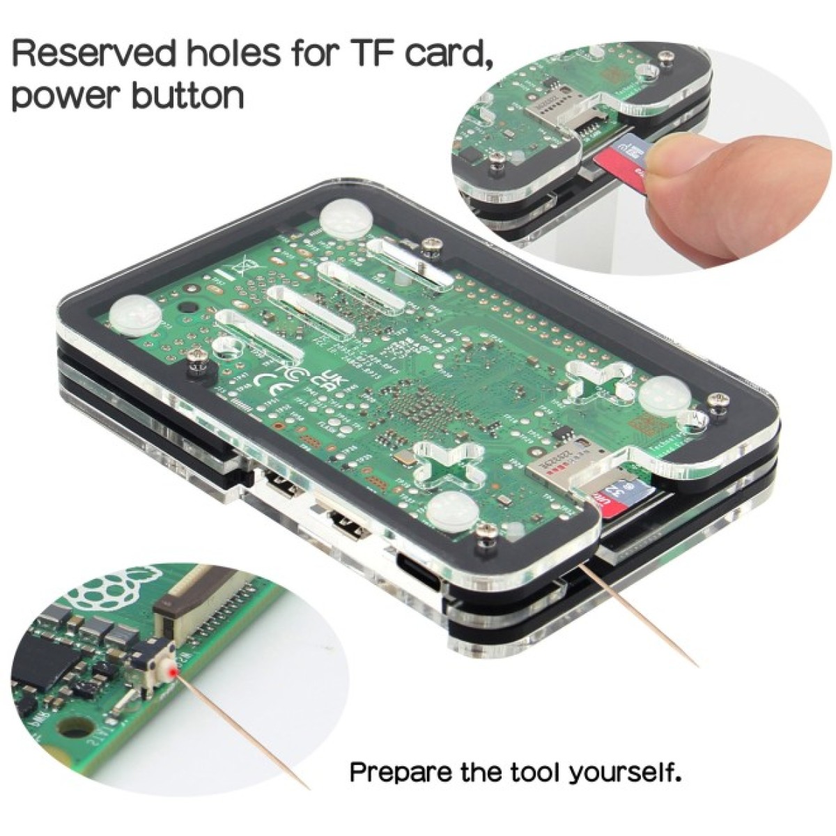 Корпус для Raspberry Pi 5 акриловий (5 шарів) 98_98.jpg - фото 4