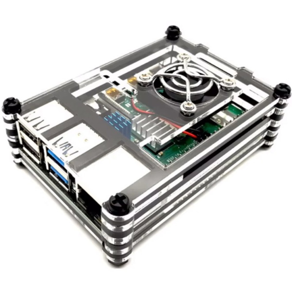 Корпус для Raspberry Pi 4 акриловий (9 шарів) 98_98.jpg - фото 2