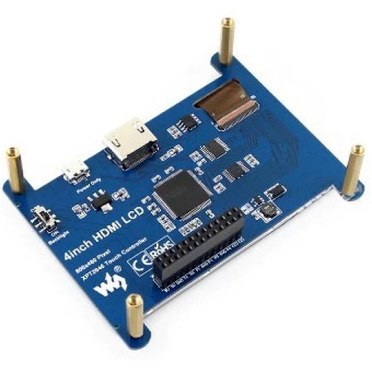 Екран Waveshare 4" HDMI LCD IPS з резистивним сенсором (WAV-12030 / RA333) 98_98.jpg - фото 2
