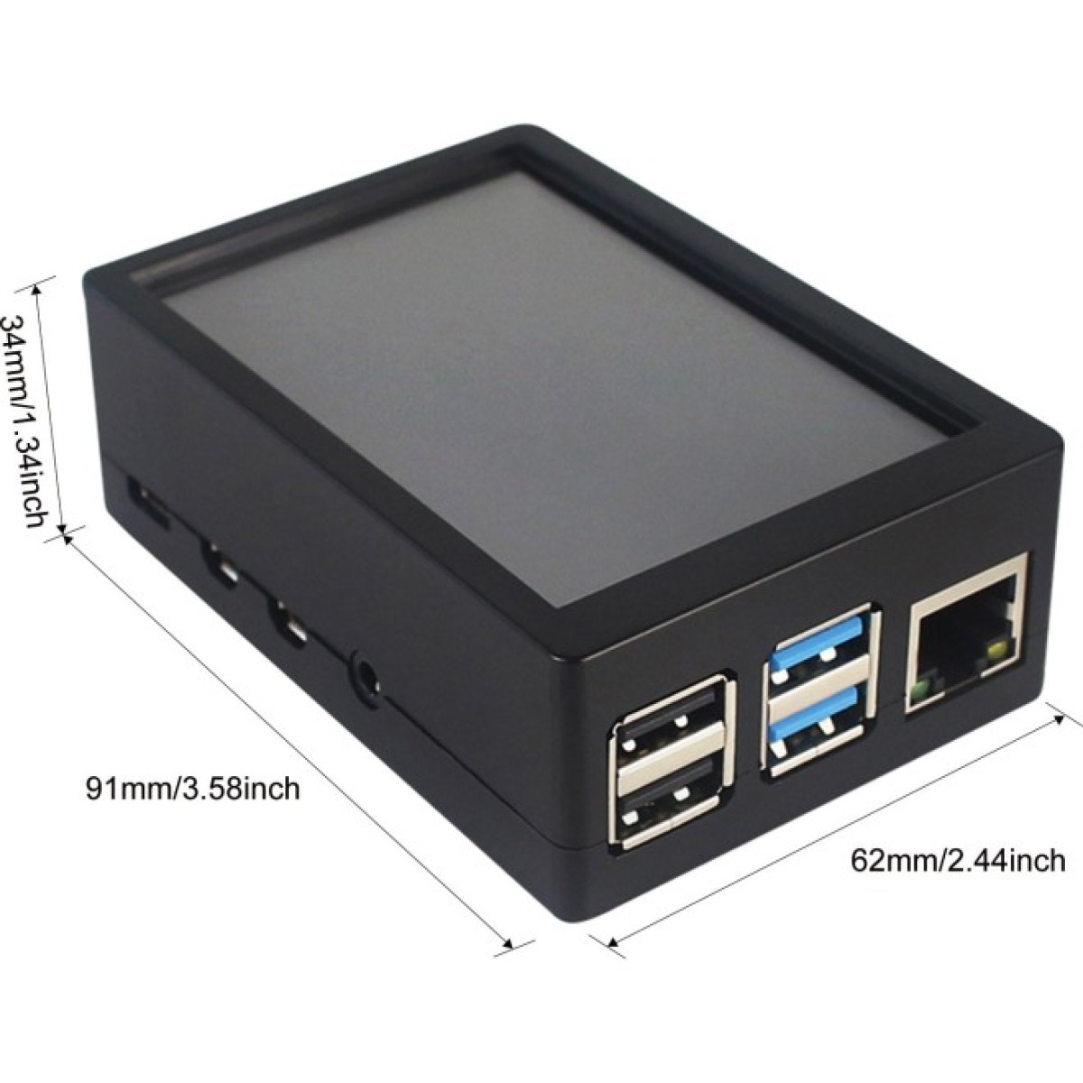 Корпус з екраном 3.5" 480×320 LCD  TFT Resistive TS SPI для Raspberry Pi 4B (K-0403) 98_98.jpg - фото 5