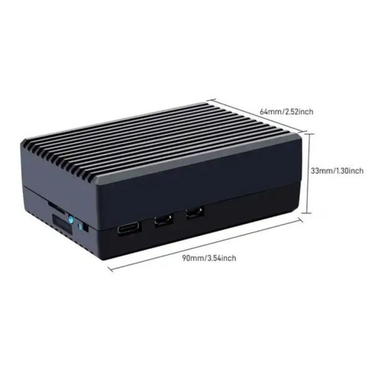 Корпус для Raspberry Pi 5 алюмінієвий чорний Passive Cooling (C-0050) 98_98.jpg - фото 2