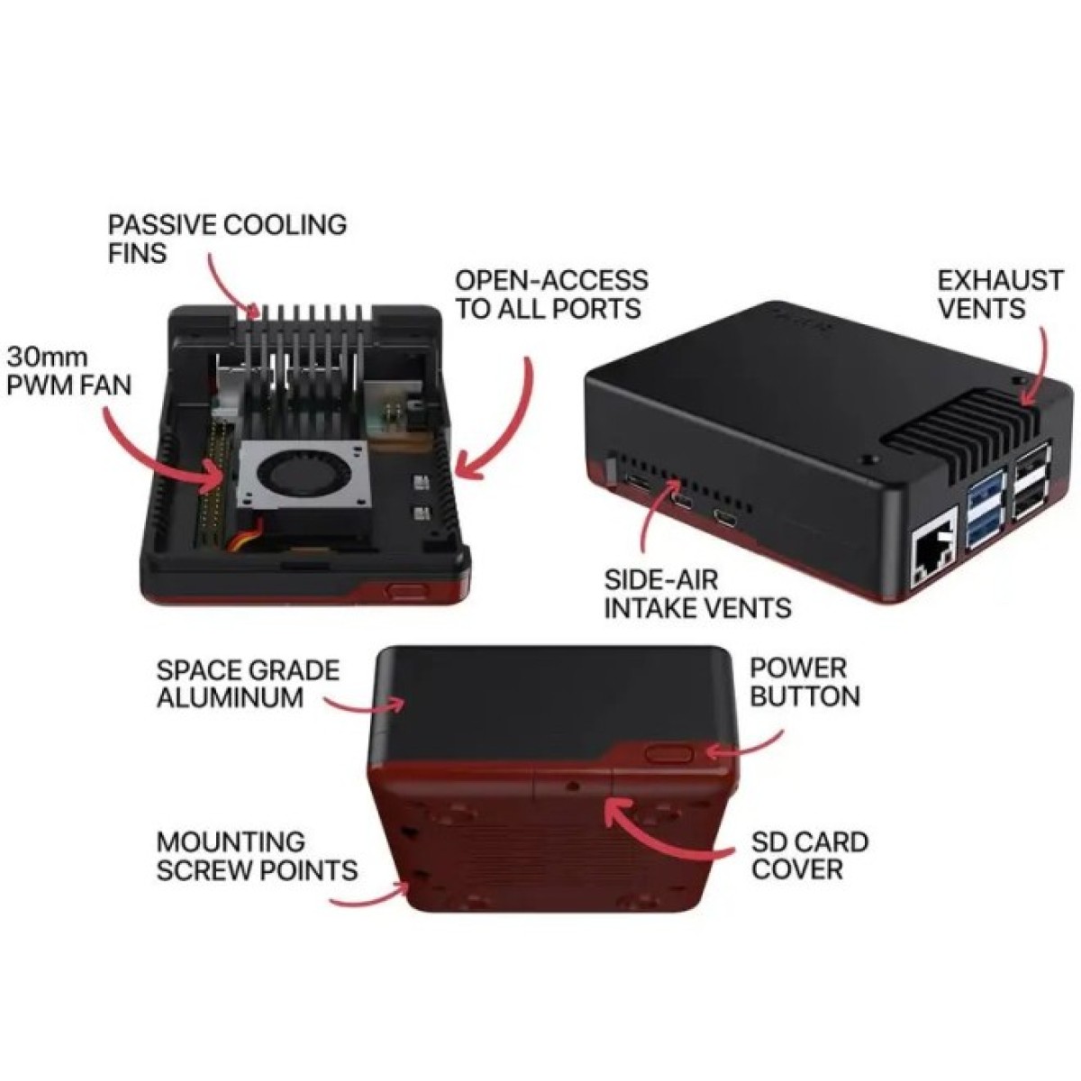 Корпус з активним охолодженням Argon NEO 5 для Raspberry Pi 5 (ARG-105800) 98_98.jpg - фото 8