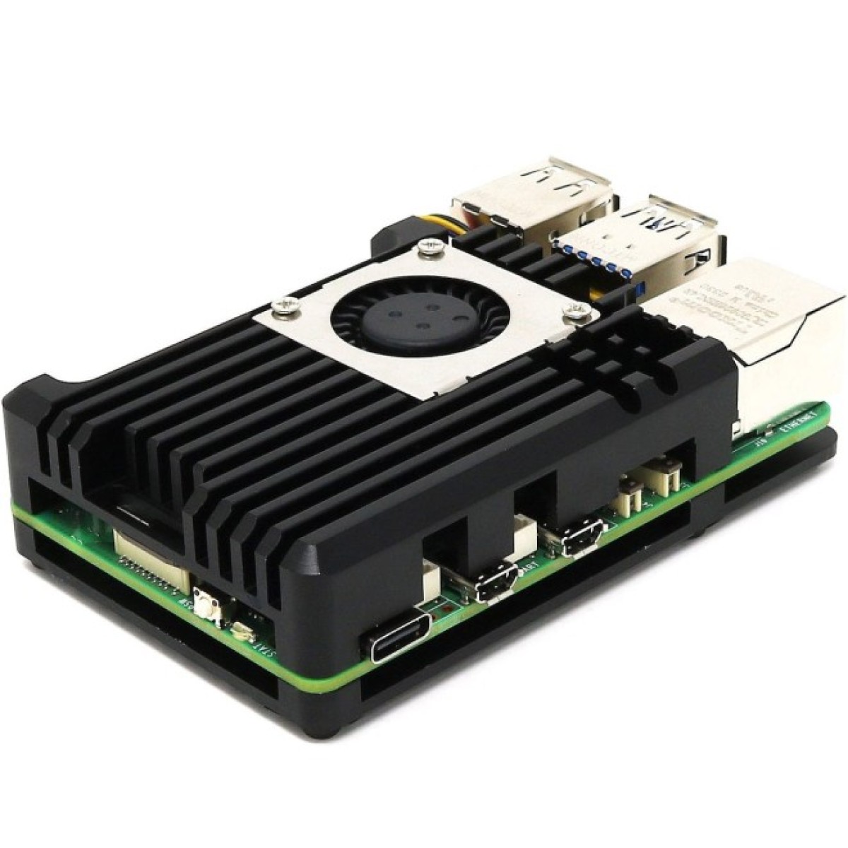 Корпус-радіатор Aluminium Armour Blower Fan для Raspberry Pi 5 з вентилятором (105857) 98_98.jpg - фото 2