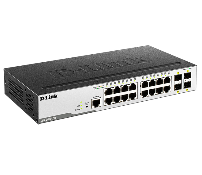 DGS-3000-20L - Комутатор D-Link DGS-3000-20L 16xGE, 4xSFP 1G, L2 купити ...