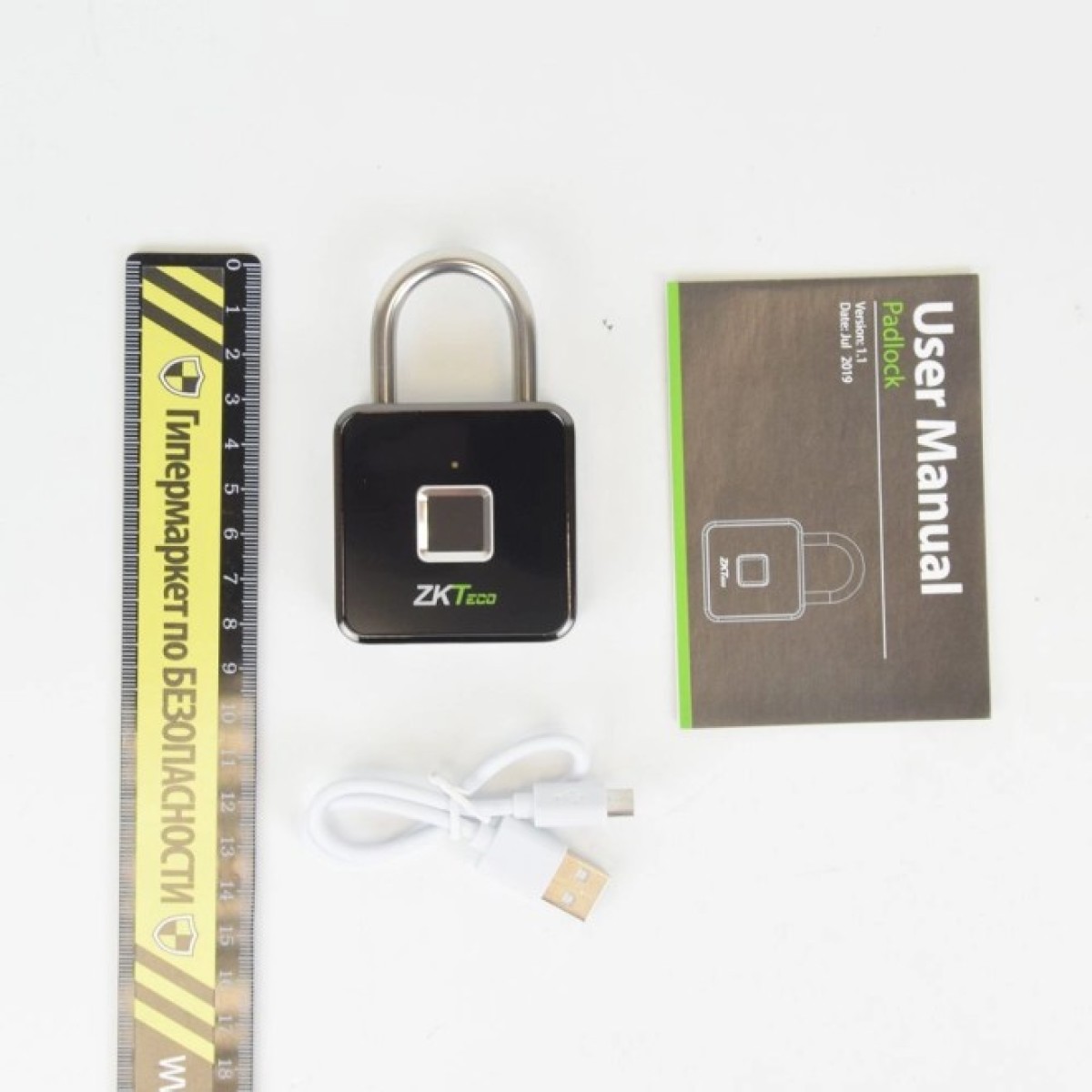 Биометрический замок ZKTeco Padlock со сканером отпечатка пальца 98_98.jpg - фото 3