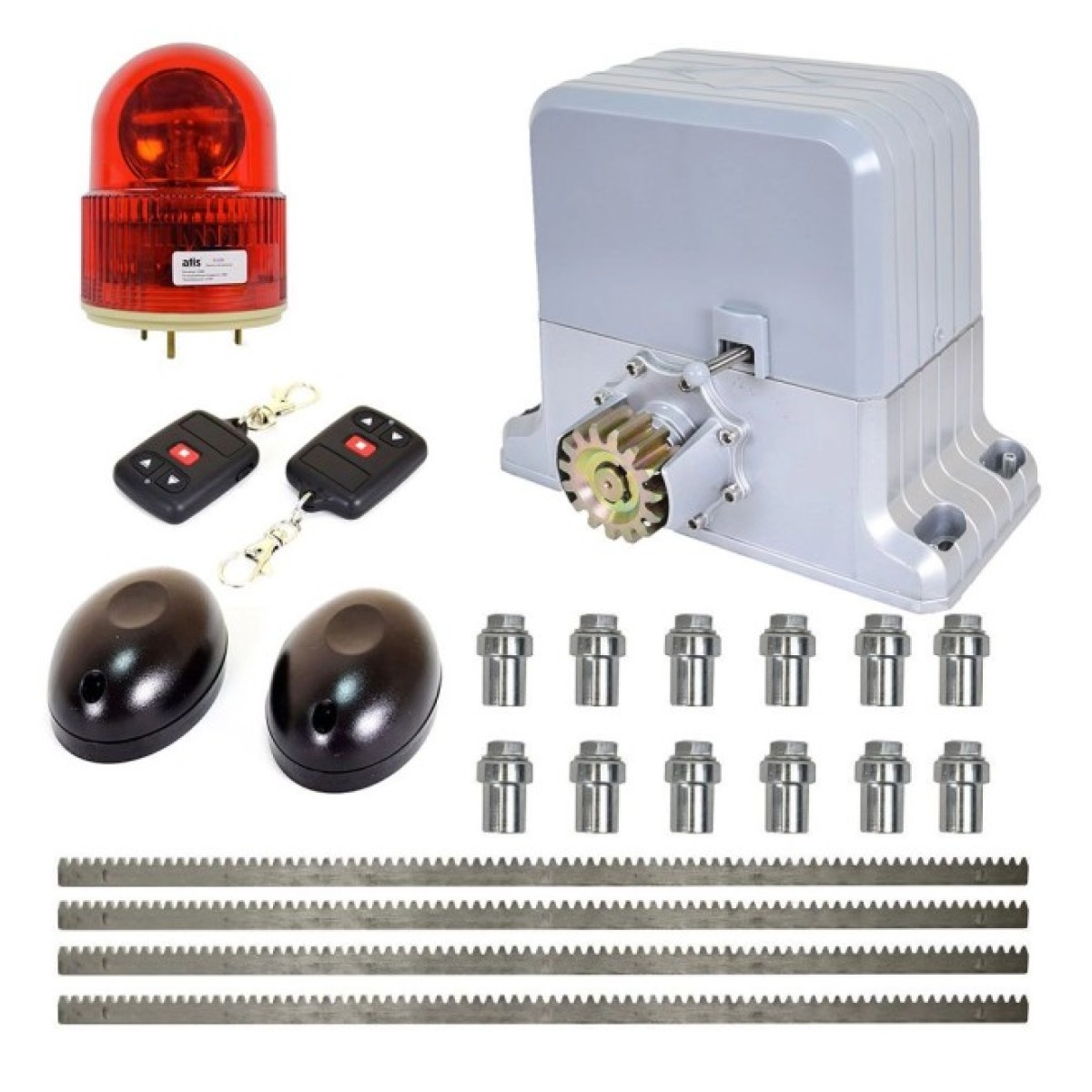 Комплект автоматики для відкатних воріт вагою до 1800 кг Weilai DGY1800Pro kit з сигнальною лампою, ІЧ-бар'єром і рейками 98_98.jpg - фото 1