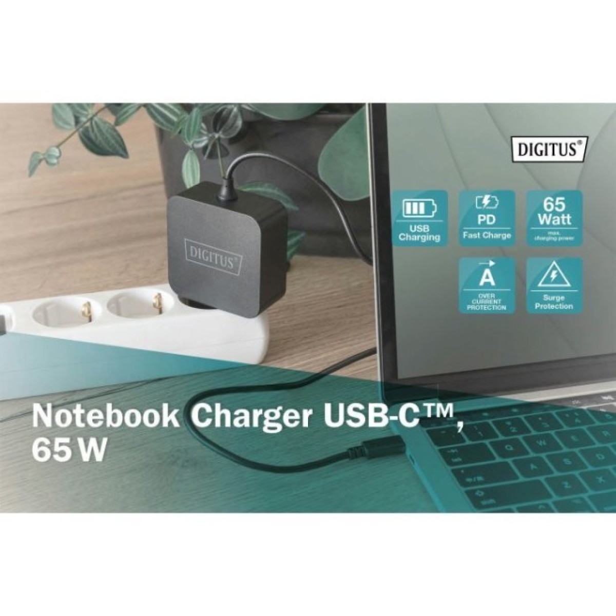 Блок питания к ноутбуку Digitus 65W USB-C (DA-10071) 98_98.jpg - фото 6