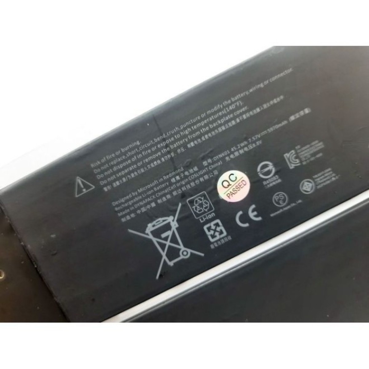 Аккумулятор для ноутбука Microsoft Surface Laptop 1st Gen (Model 1769) DYNK01, 5970mAh (45.2Wh) (A47611) 98_98.jpg - фото 2