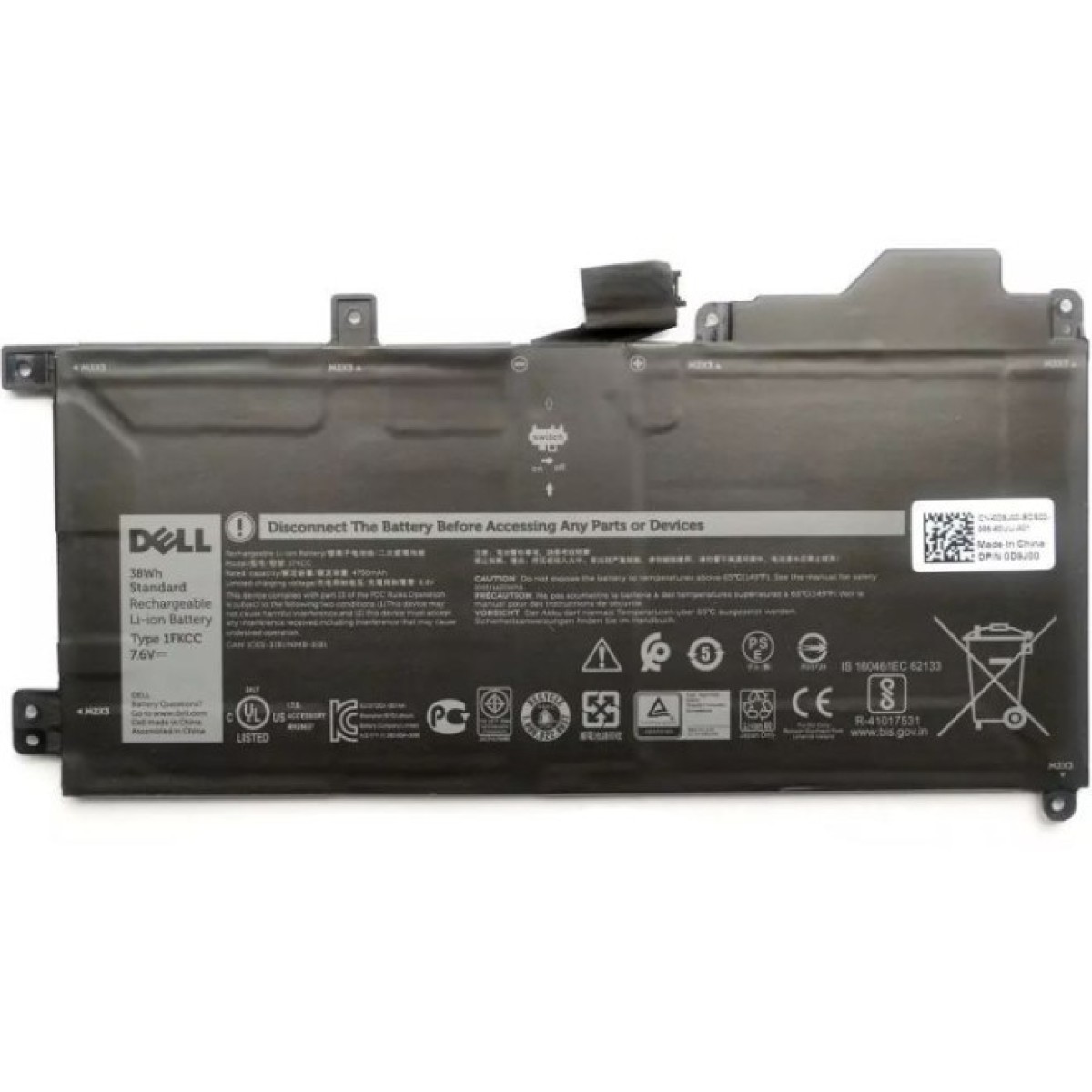 Акумулятор до ноутбука Dell Latitude 7200 1FKCC, 5000mAh (38Wh), 2cell, 7.6V, Li-ion (A47812) 98_98.jpg - фото 1