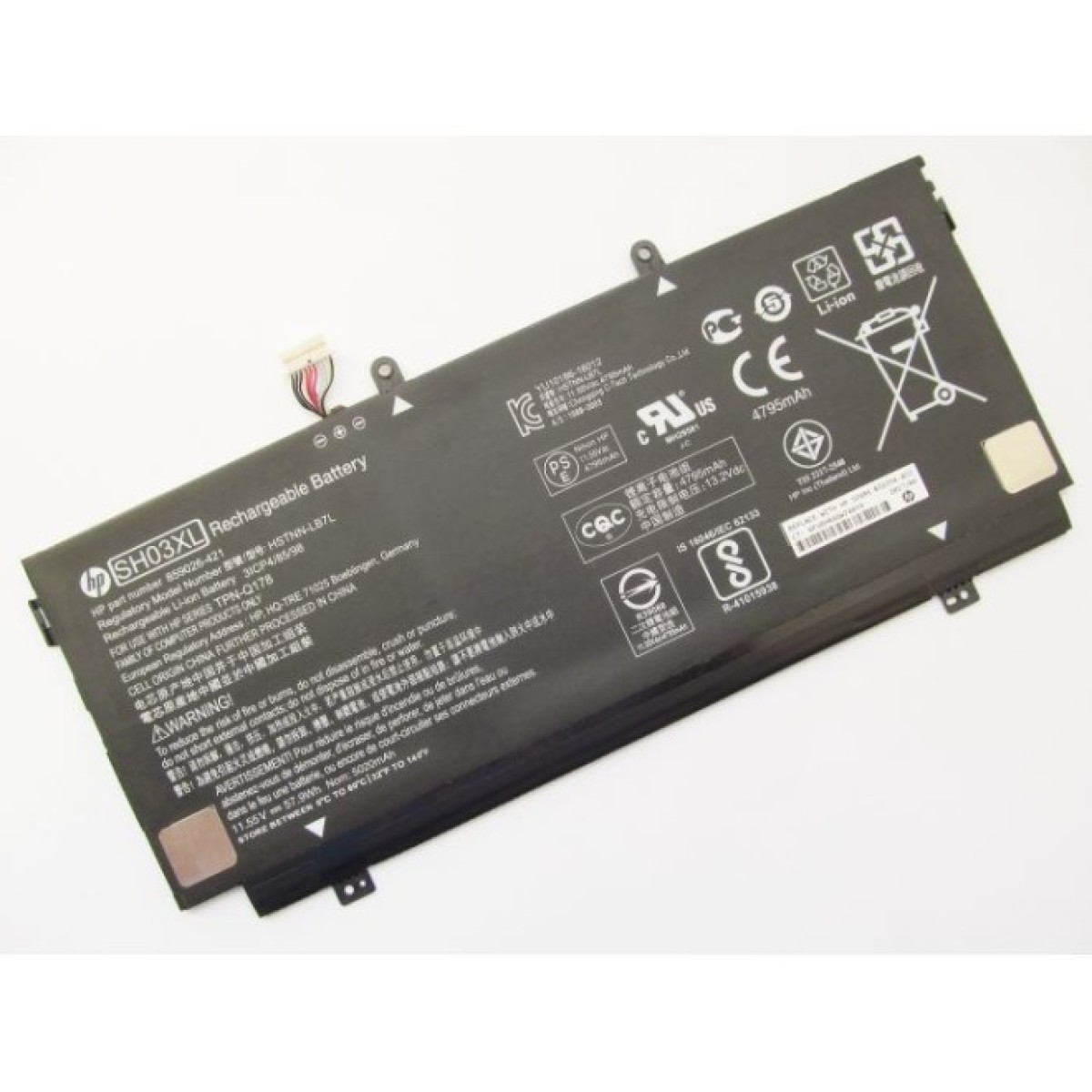 Акумулятор до ноутбука HP Spectre 13-ae SH03XL, 5020mAh (57.9Wh), 3cell, 11.55V, Li-io (A47432) 98_98.jpg - фото 2