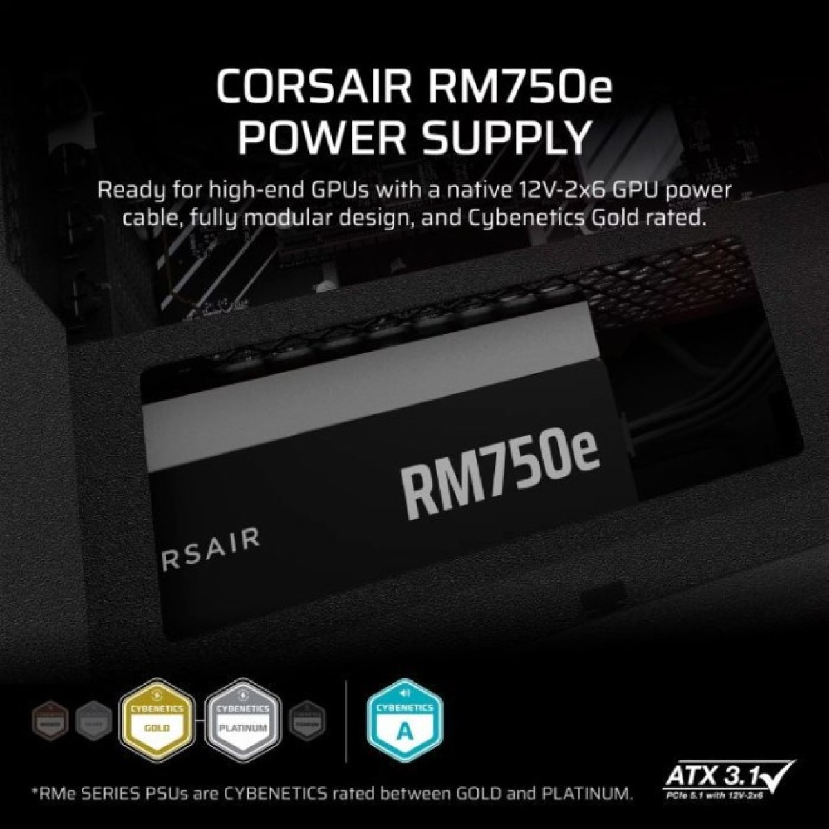 Блок живлення Corsair 750W RM750e (CP-9020295-EU) 98_98.jpg - фото 2