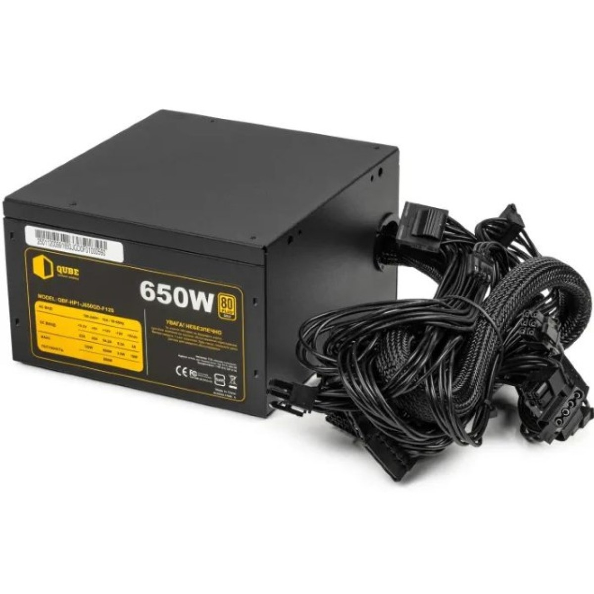 Блок живлення Qube 650W (QBF-HP1-J650GD-F12S) 98_98.jpg - фото 1