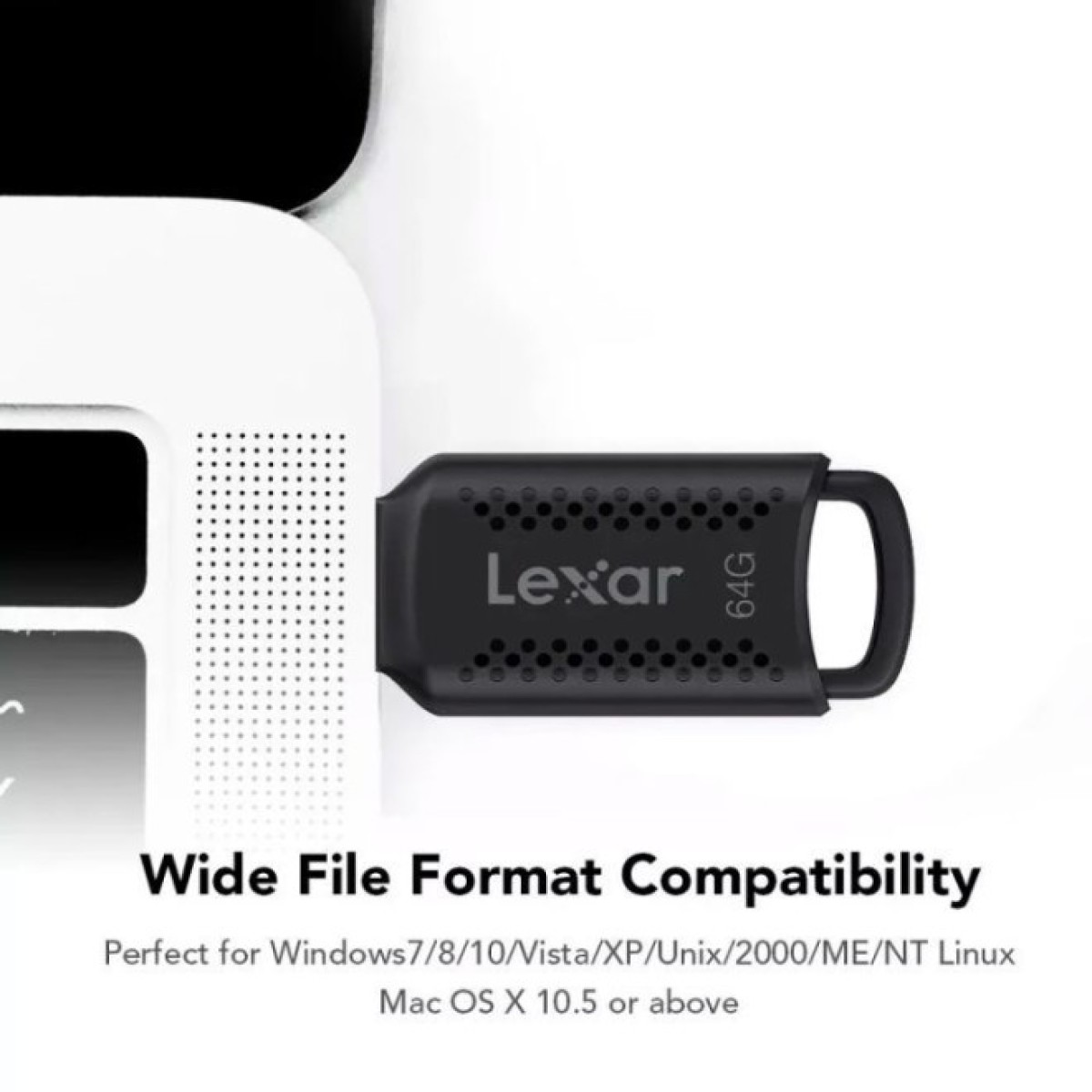 USB флеш накопичувач Lexar 64GB JumpDrive V400 Black USB 3.0 (LJDV400064G-BNBNG) 98_98.jpg - фото 2
