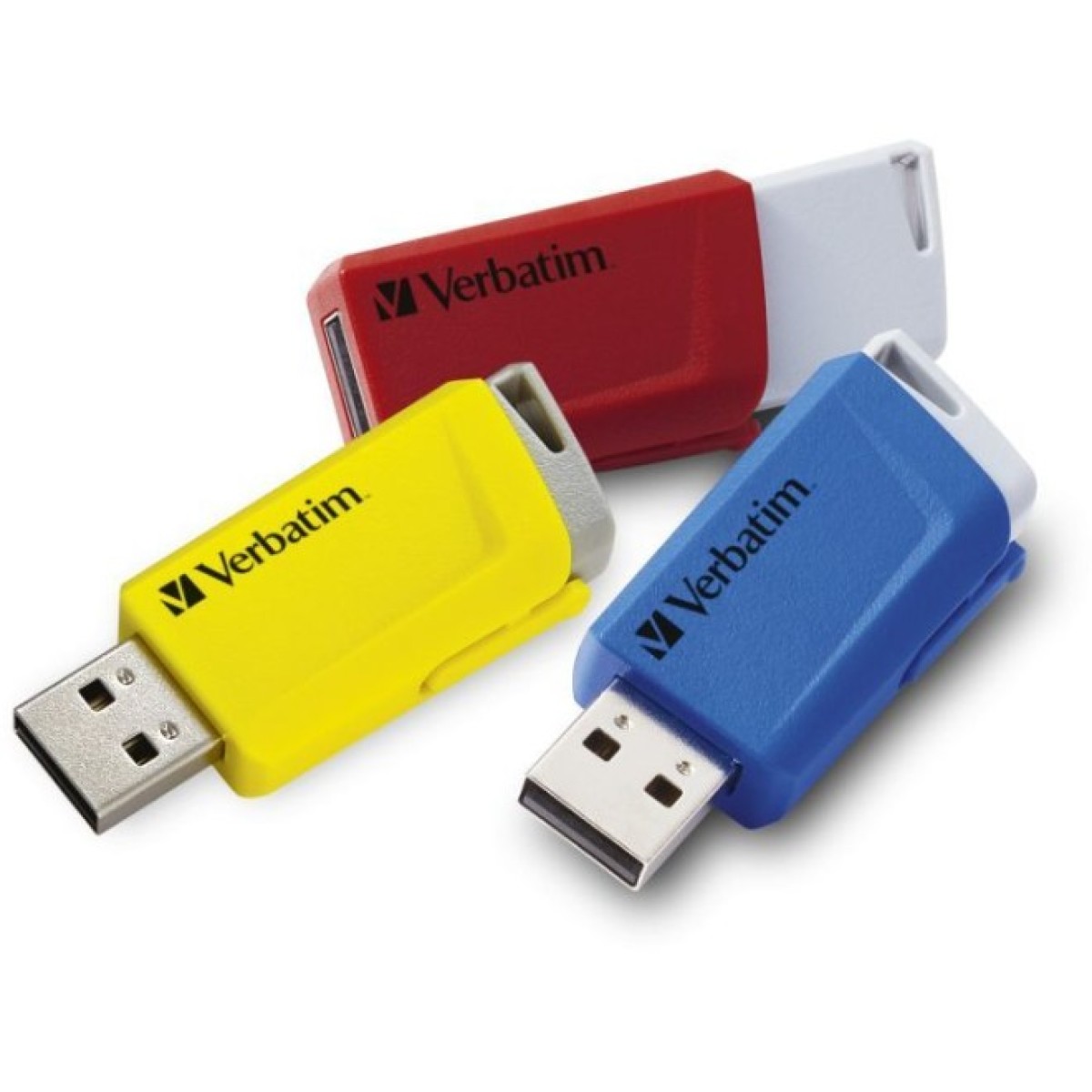 USB флеш накопичувач Verbatim 3x16GB Store 'n' Click Red/Blue/Yellow USB 3.2 (49306) 98_98.jpg - фото 5
