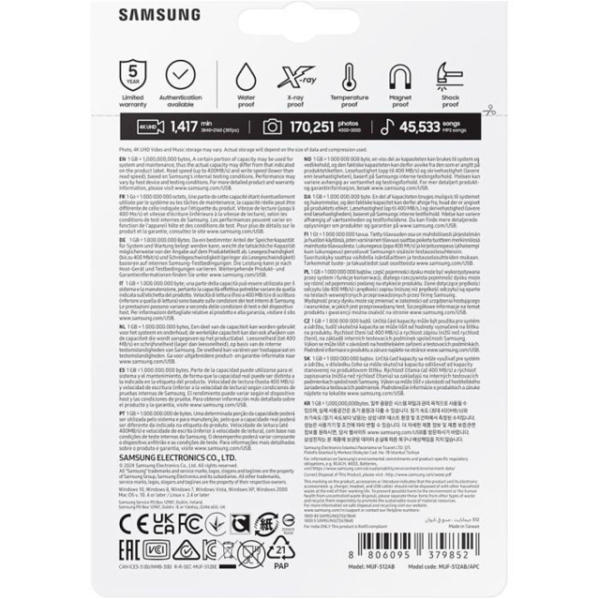 USB флеш накопичувач Samsung 512GB Fit Plus USB 3.2 (MUF-512AB/APC) 98_98.jpg - фото 3