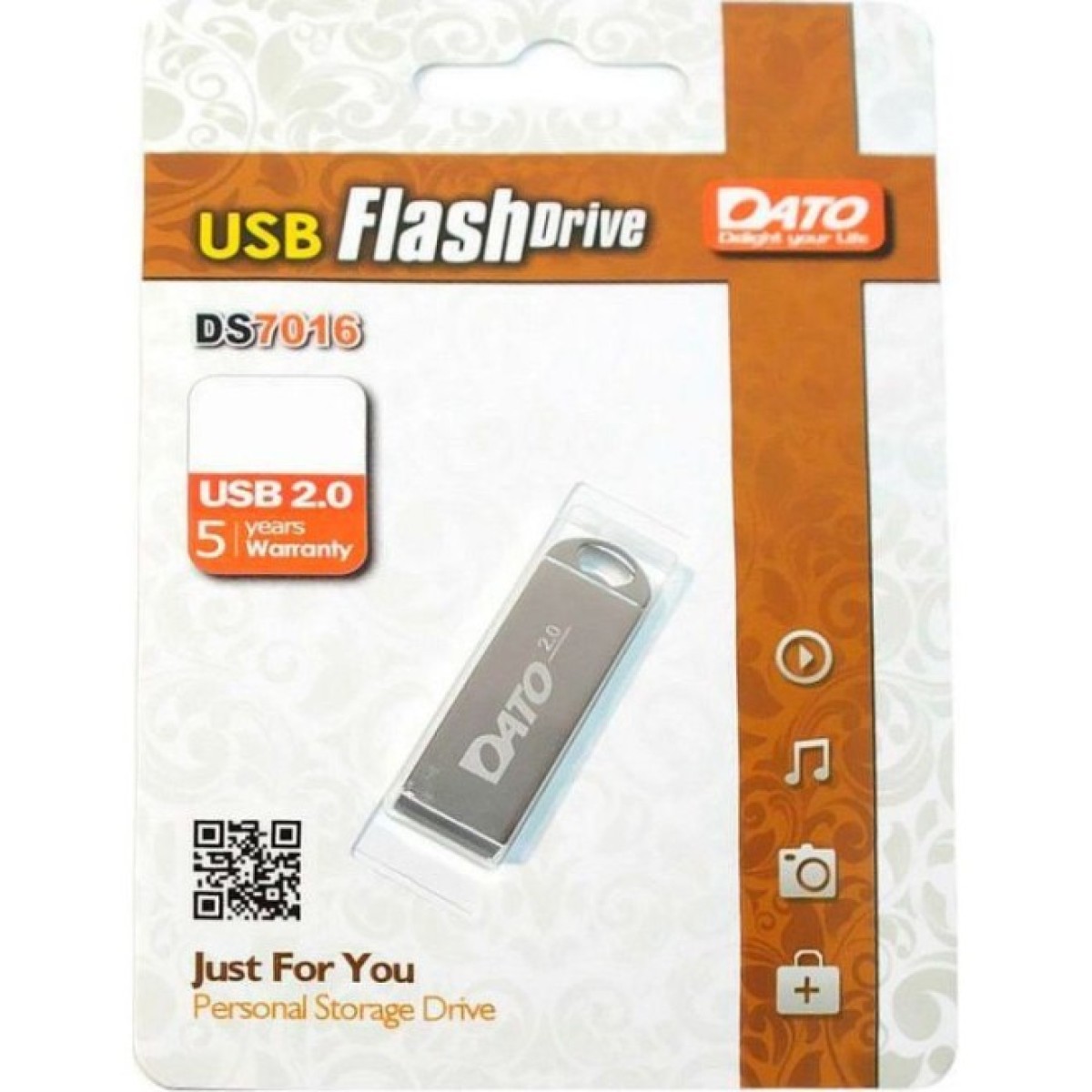 USB флеш накопитель Dato 64GB DS7016 Silver USB2.0 (DS70016-64G) 98_98.jpg - фото 2