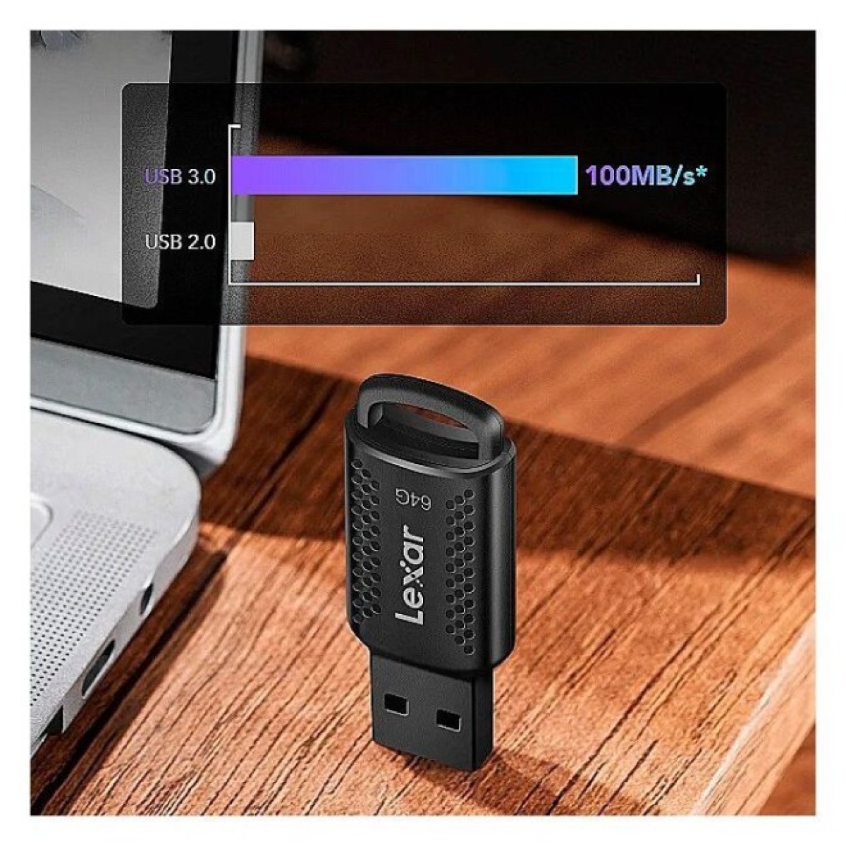 USB флеш накопичувач Lexar 64GB JumpDrive V400 Black USB 3.0 (LJDV400064G-BNBNG) 98_98.jpg - фото 11
