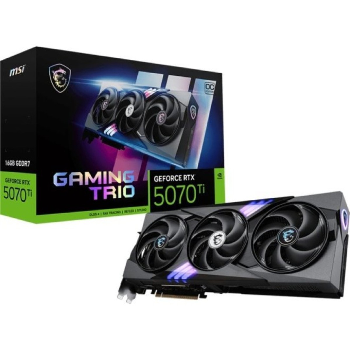 Видеокарта MSI GeForce RTX5070 Ti 16GB GAMING TRIO OC (RTX 5070 Ti 16G GAMING TRIO OC) 98_98.jpg - фото 4