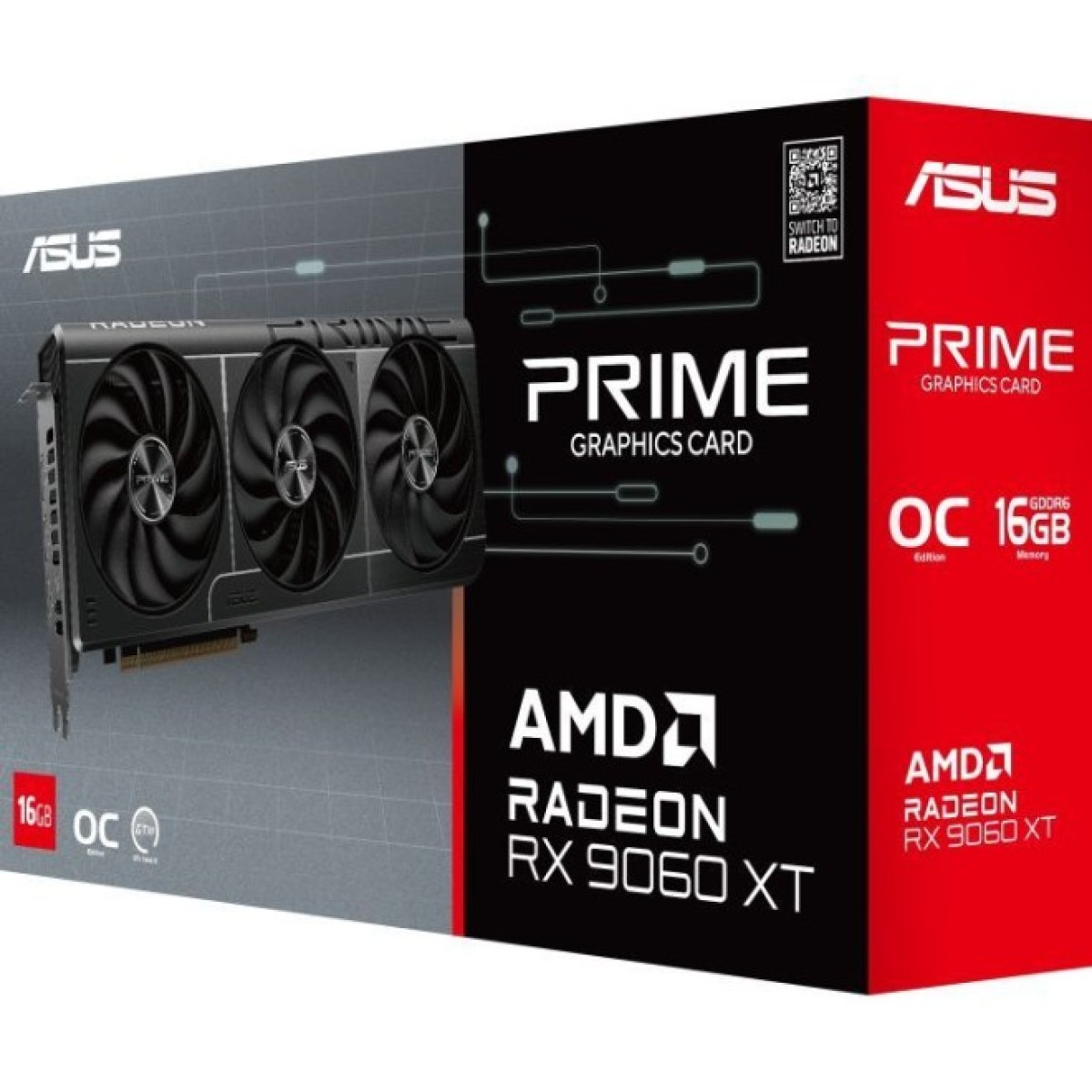 Видеокарта ASUS Radeon RX 9060 XT 16Gb PRIME OC (PRIME-RX9060XT-O16G) 98_98.jpg - фото 2