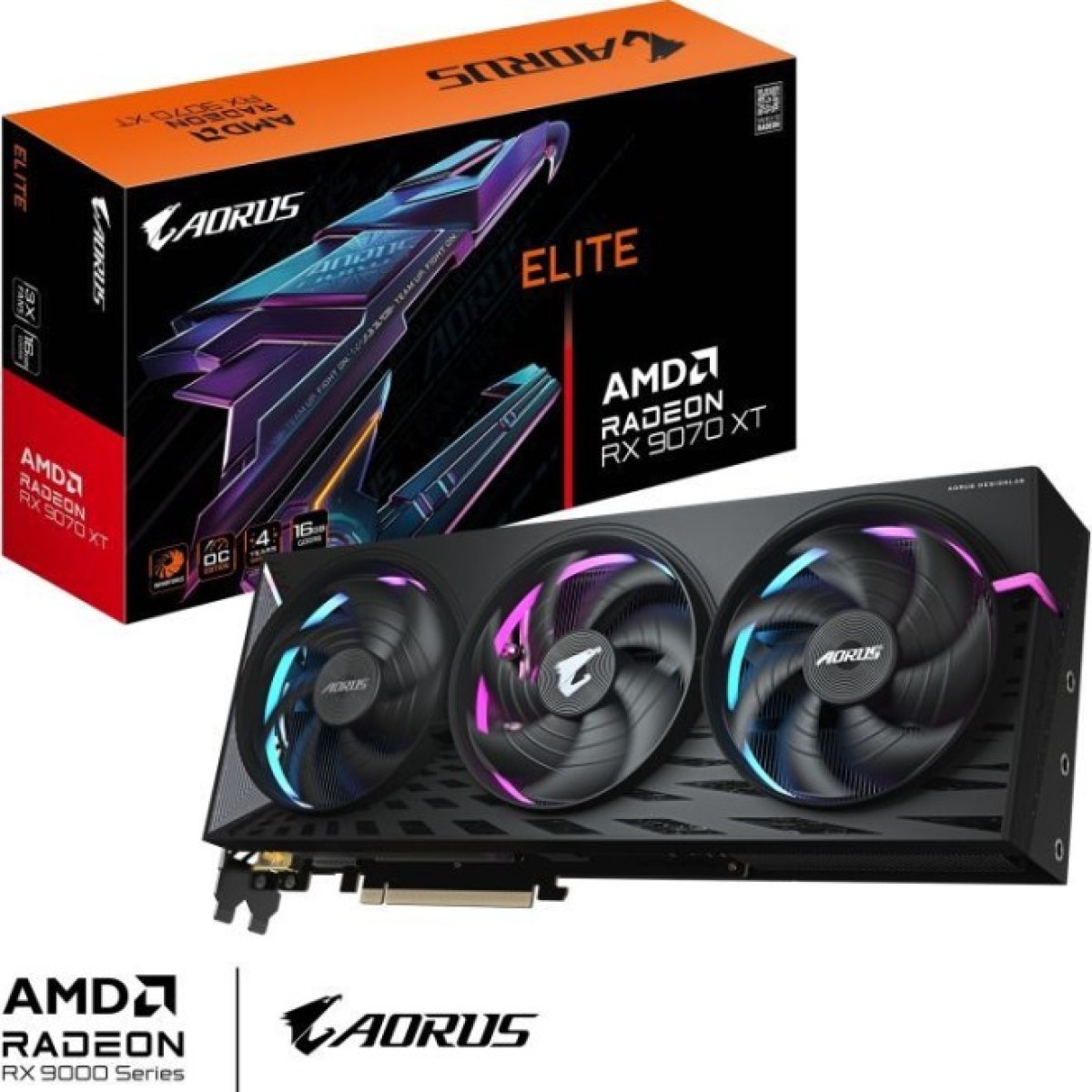 Видеокарта GIGABYTE Radeon RX 9070 XT 16Gb AORUS ELITE (GV-R9070XTAORUS E-16GD) 98_98.jpg - фото 3