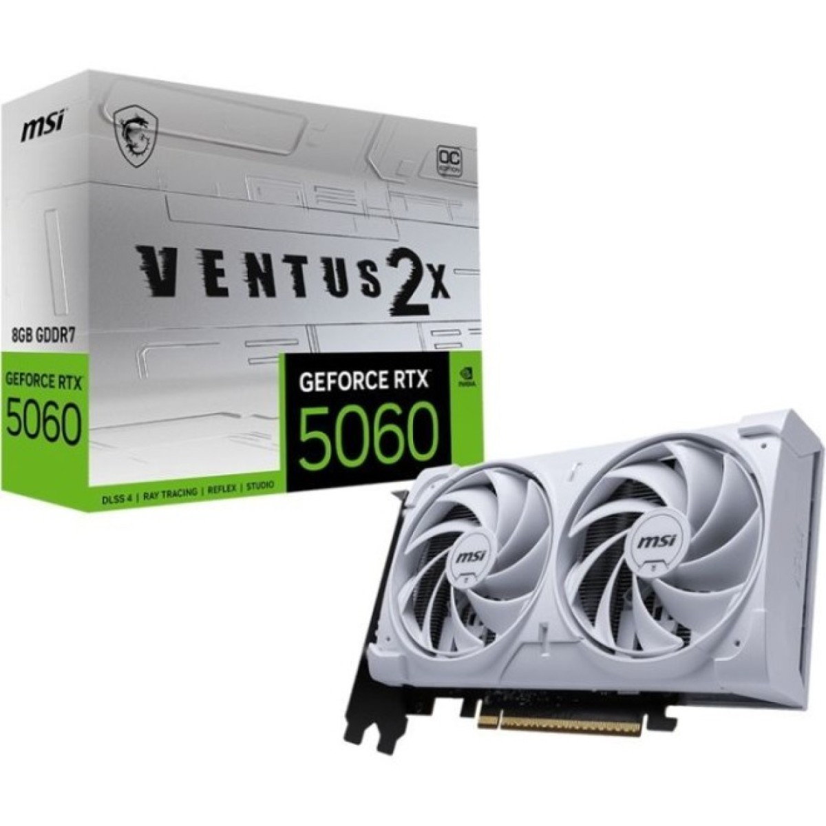 Видеокарта MSI GeForce RTX5060 8Gb VENTUS 2X OC WHITE (RTX 5060 8G VENTUS 2X OC WHITE) 98_98.jpg - фото 4