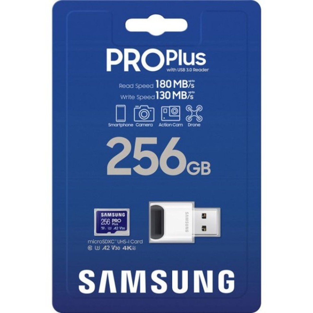 Карта памяти Samsung 256GB microSDXC class 10 UHS-I U3 V30 Pro Plus (MB-MD256SB/WW) 98_98.jpg - фото 5