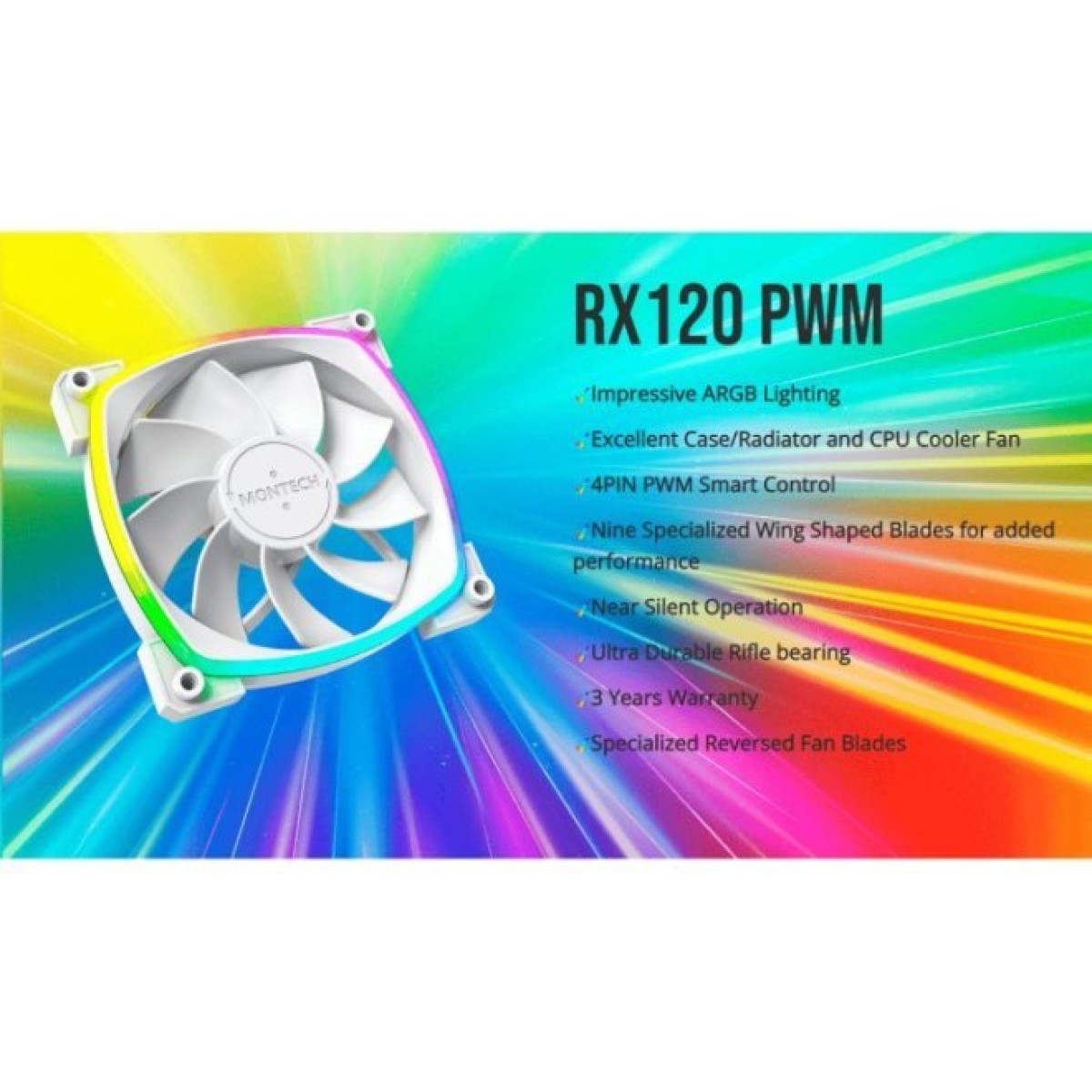 Кулер до корпусу MONTECH RX120 PWM (W31) 98_98.jpg - фото 9