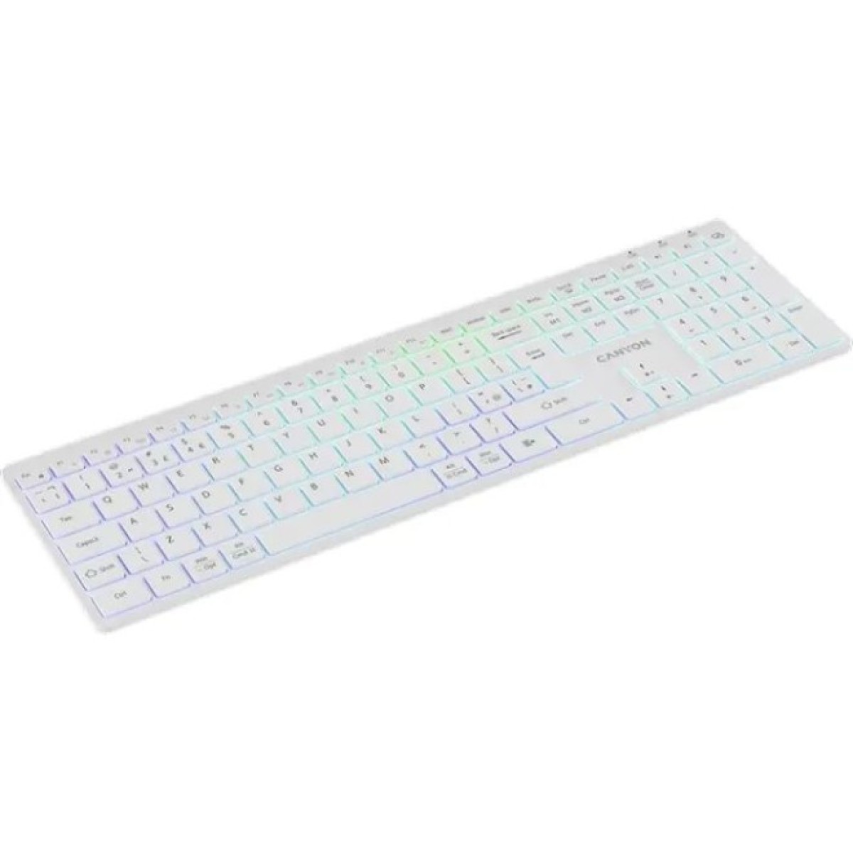 Клавиатура Canyon HKB-W11 Slim Dual Mode Wireless/Bluetooth RGB UA White (CNS-HBTK11W) 98_98.jpg - фото 4