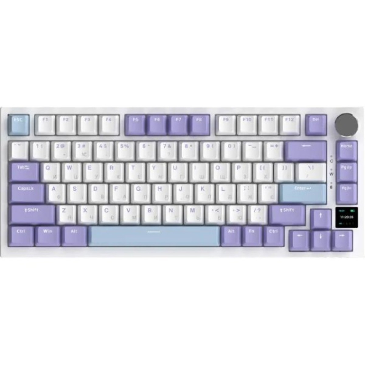Клавиатура Ajazz AK820 Pro Flying Fish Switch Purple RGB USB/Wireless/Bluetooth UA Purple (AK820PRO-FF-PWB) 98_98.jpg - фото 1