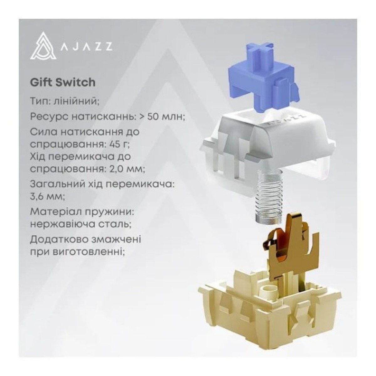 Клавиатура Ajazz AK820 Pro Gift Switch Purple RGB USB/Wireless/Bluetooth UA Purple (AK820PRO-G-PWB) 98_98.jpg - фото 5