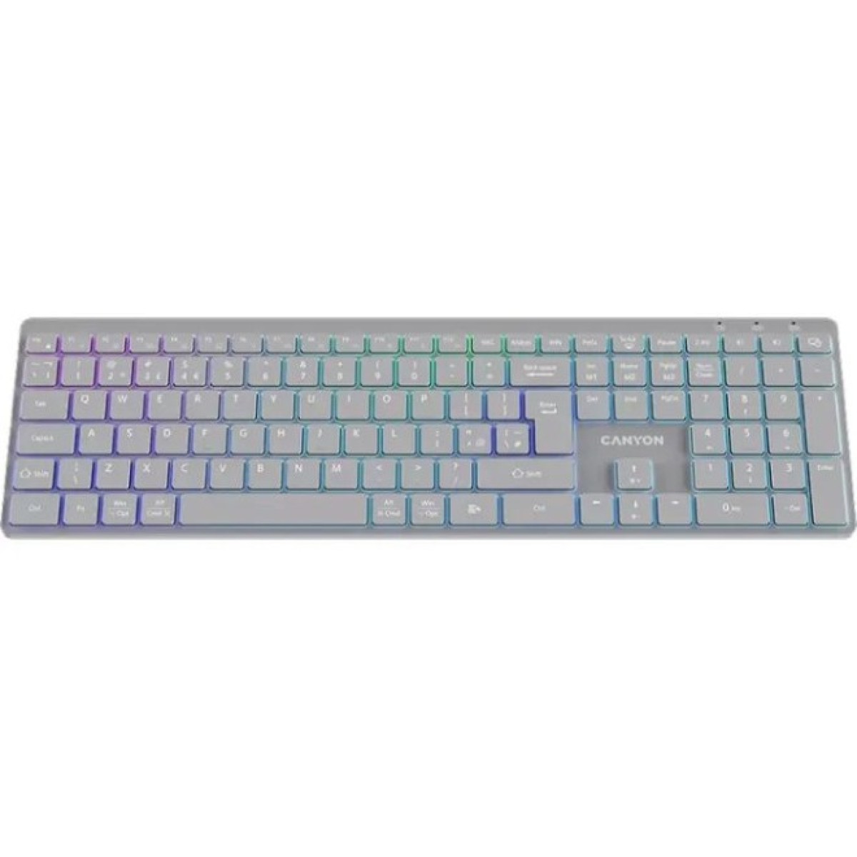 Клавиатура Canyon HKB-W11 Slim Dual Mode Wireless/Bluetooth RGB UA Grey (CNS-HBTK11G) 98_98.jpg - фото 5