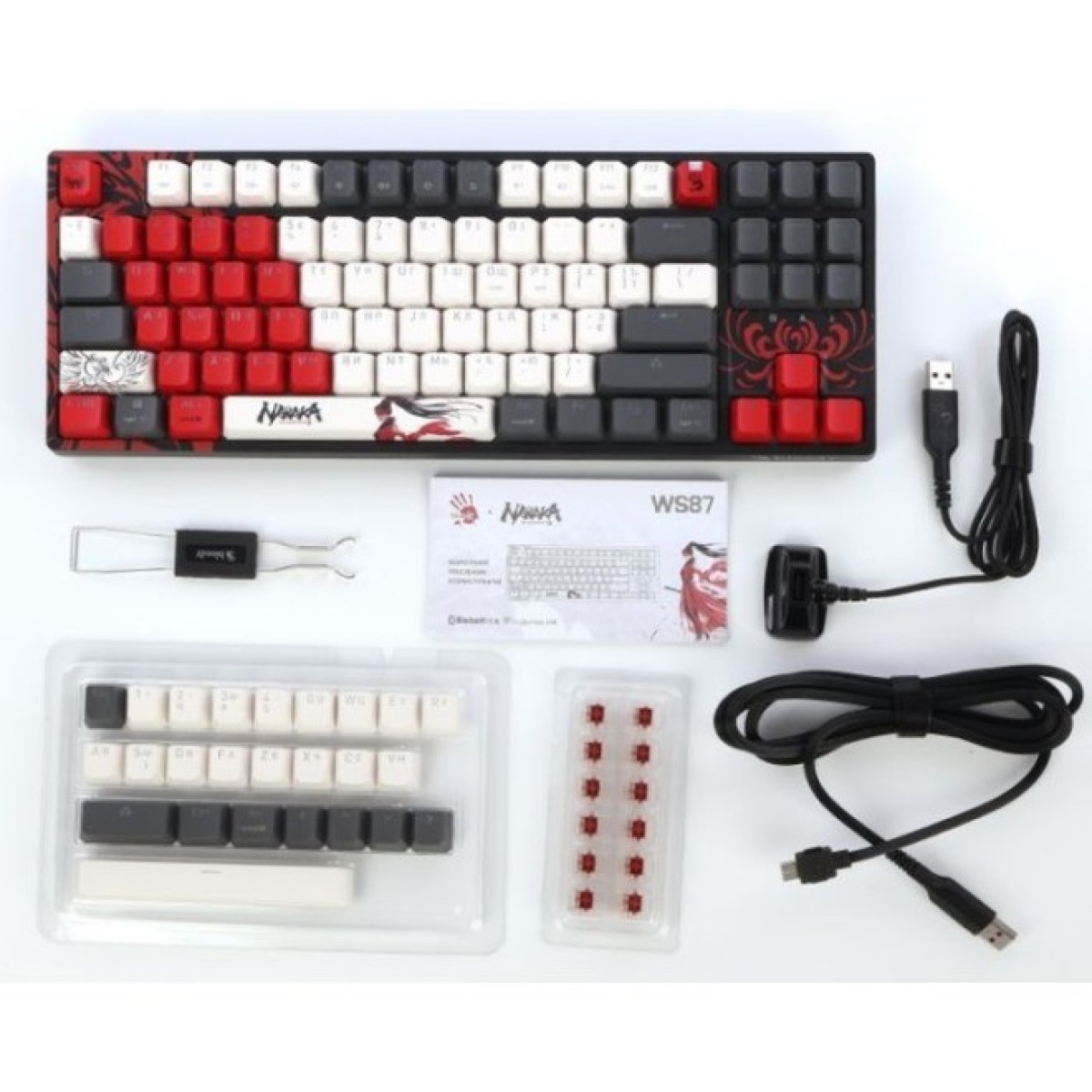 Клавіатура A4Tech Bloody WS87 Naraka Wireless/Bluetooth Black/Red (4711421001113) 98_98.jpg - фото 8