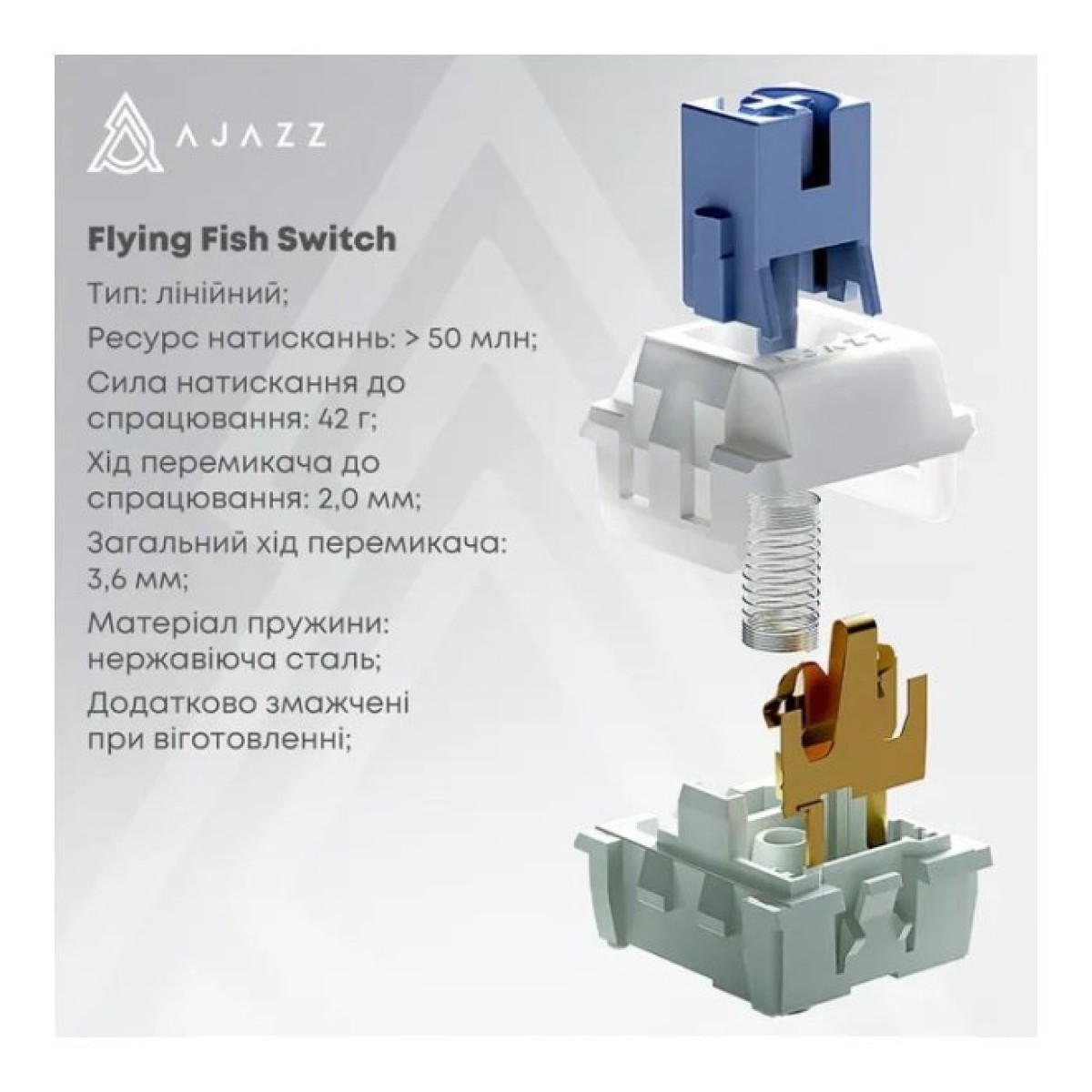 Клавиатура Ajazz AK820 Pro Flying Fish Switch Purple RGB USB/Wireless/Bluetooth UA Purple (AK820PRO-FF-PWB) 98_98.jpg - фото 10