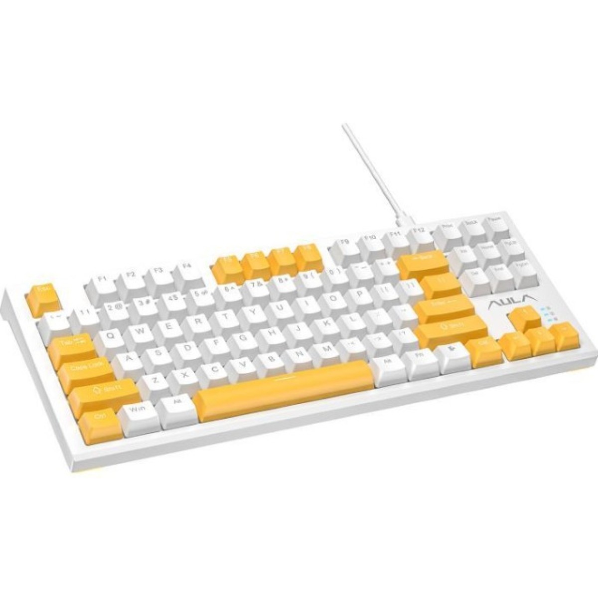 Клавиатура Aula F3032 keycaps plus 21 Yellow keys KRGD Red USB UA White (6948391204680) 98_98.jpg - фото 1