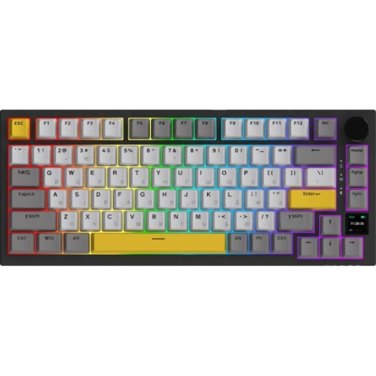 Клавіатура Ajazz AK820 Pro Gift Switch Black RGB USB/Wireless/Bluetooth UA Black (AK820PRO-G-BGY) 98_98.jpg - фото 9