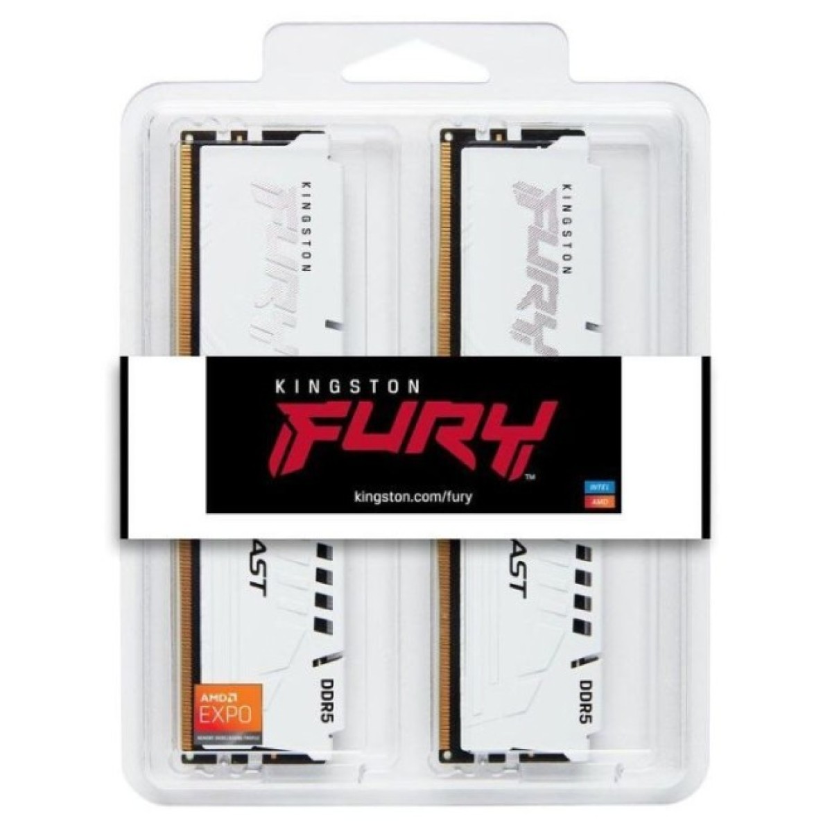 Модуль памяти для компьютера DDR5 32GB (2x16GB) 6000 MHz Beast White EXPO Kingston Fury (ex.HyperX) (KF560C30BWEK2-32) 98_98.jpg - фото 3