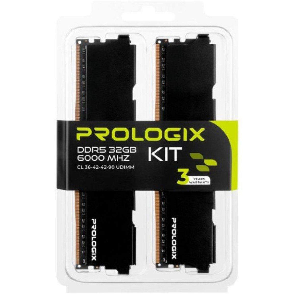 Модуль пам'яті для комп'ютера DDR5 32GB (2x16GB) 6000 MHz Black Prologix (PRO32GB6000B5K) 98_98.jpg - фото 7