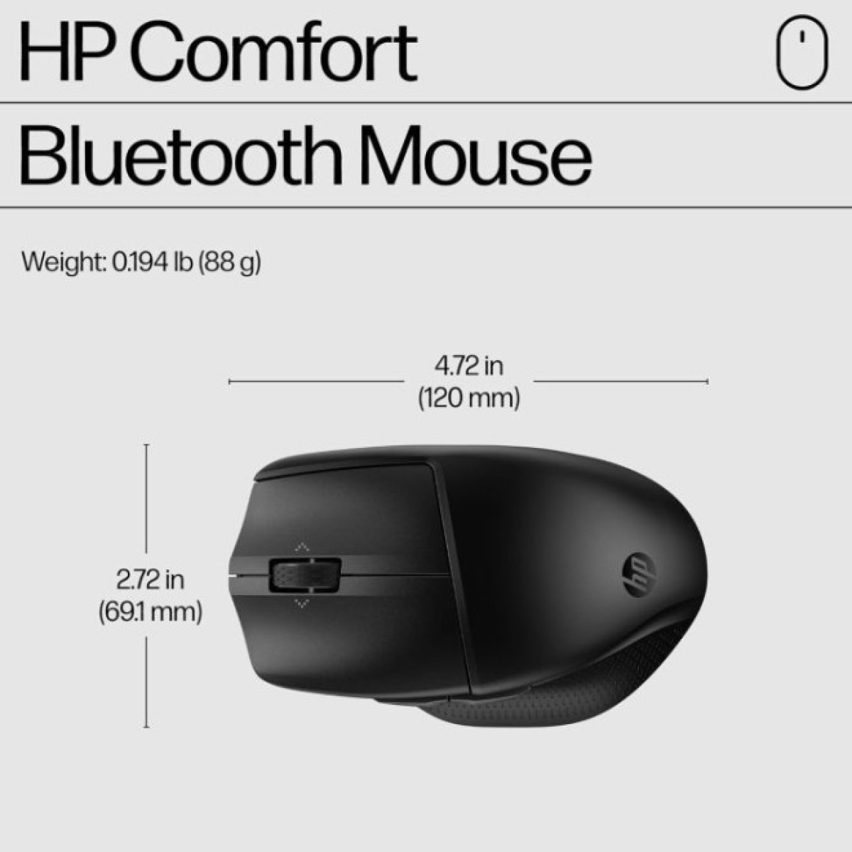 Мышка HP 480 Comfort Bluetooth Black (8T6M3AA) 98_98.jpg - фото 5