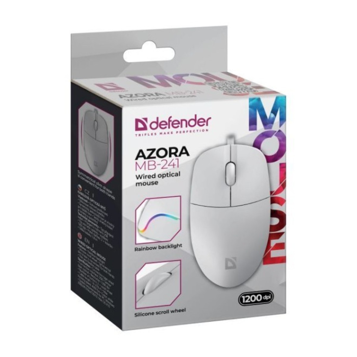 Мишка Defender Azora MB-241 LED USB White (52242) 98_98.jpg - фото 2